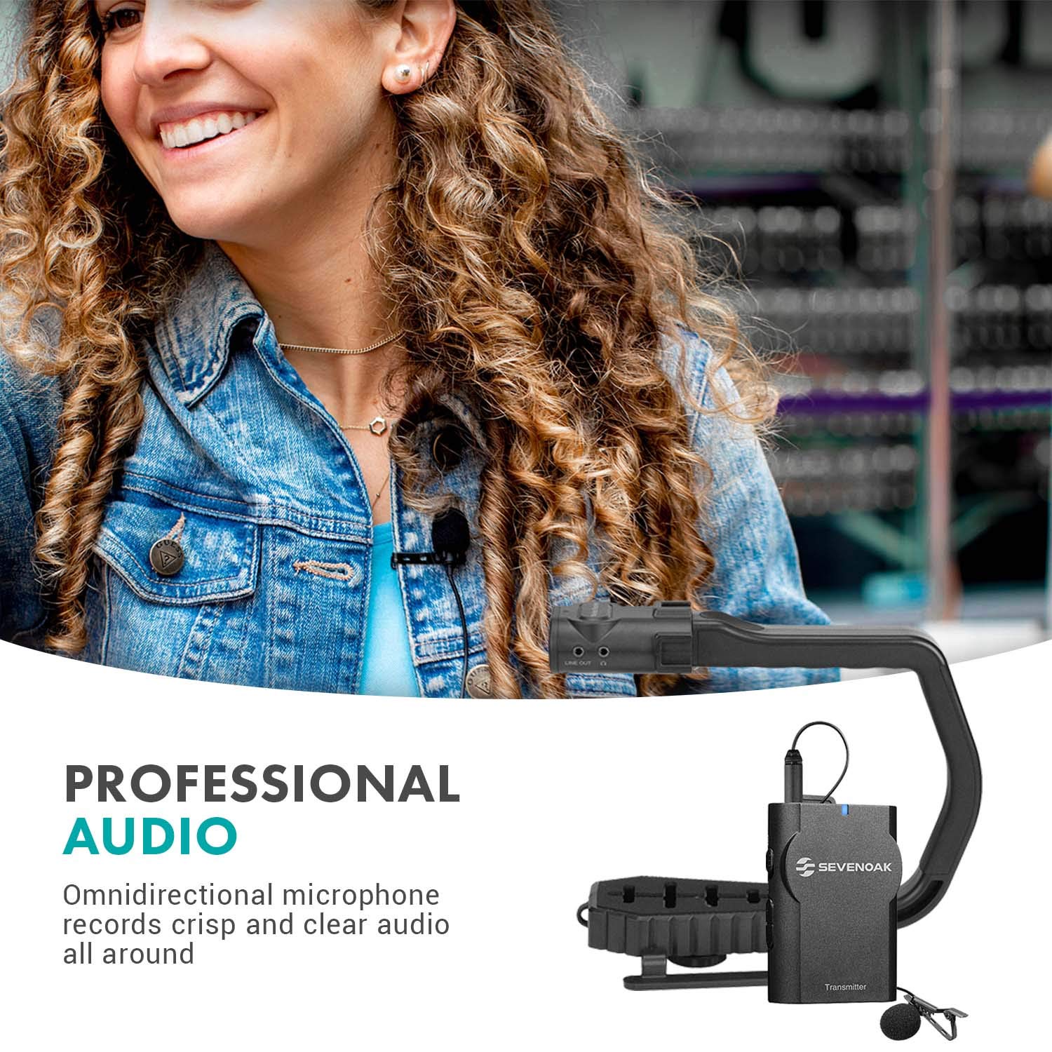 Movo MicRig-W1 Wireless Microphone Filmmaker Kit - Video Handle Stabilizer with Built-in Wireless Lavalier Microphone Compatible with Canon EOS, Nikon, Sony, Panasonic DSLR and Mirrorless Cameras  - Very Good