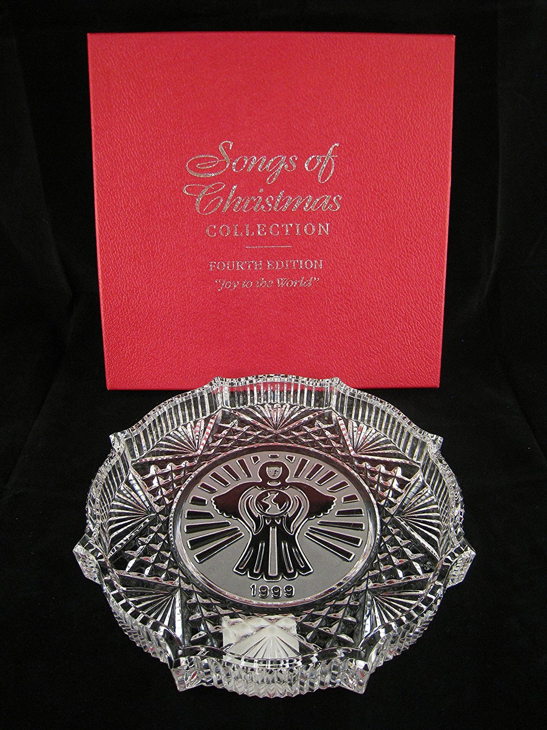 Waterford 1999 Songs of Christmas Crystal Plate (Joy to the World)  - Like New