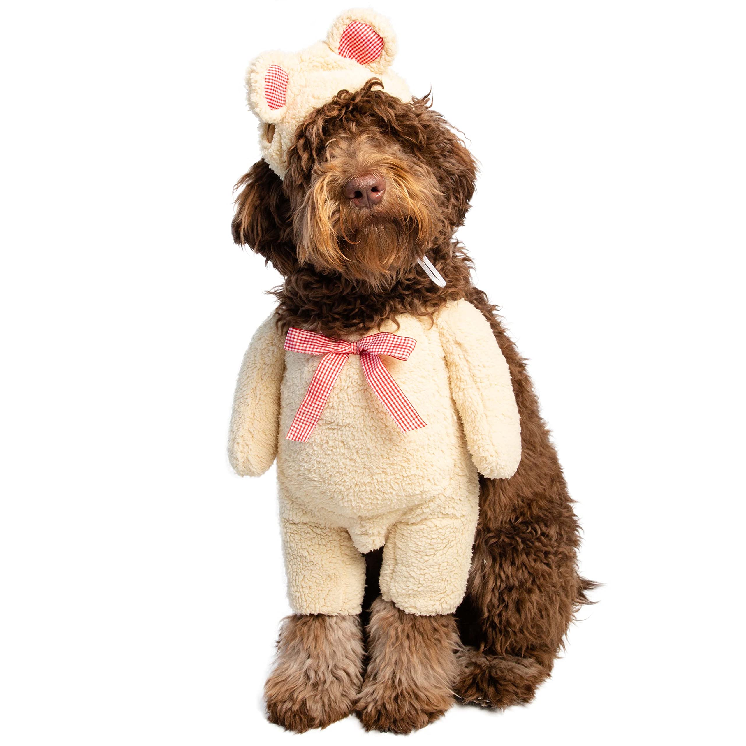 Pet Krewe Walking Teddy Bear Dog Costume - Fits Small, Medium, Large and Extra Large Pets - Perfect for Halloween, Christmas Holiday, Parties, Photoshoots, Gifts for Dog Lovers  - Like New