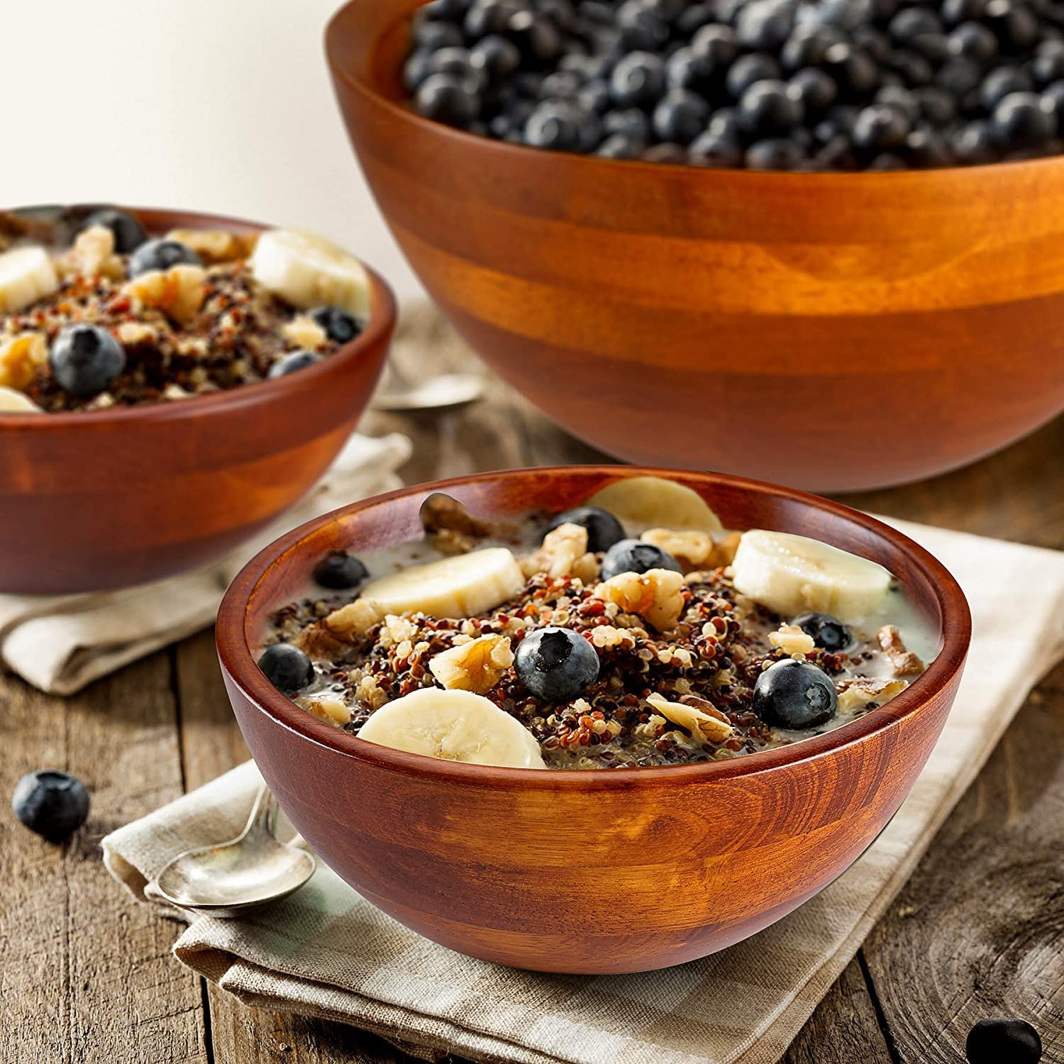 HOLDN’ STORAGE Wooden Salad Bowls  - Like New