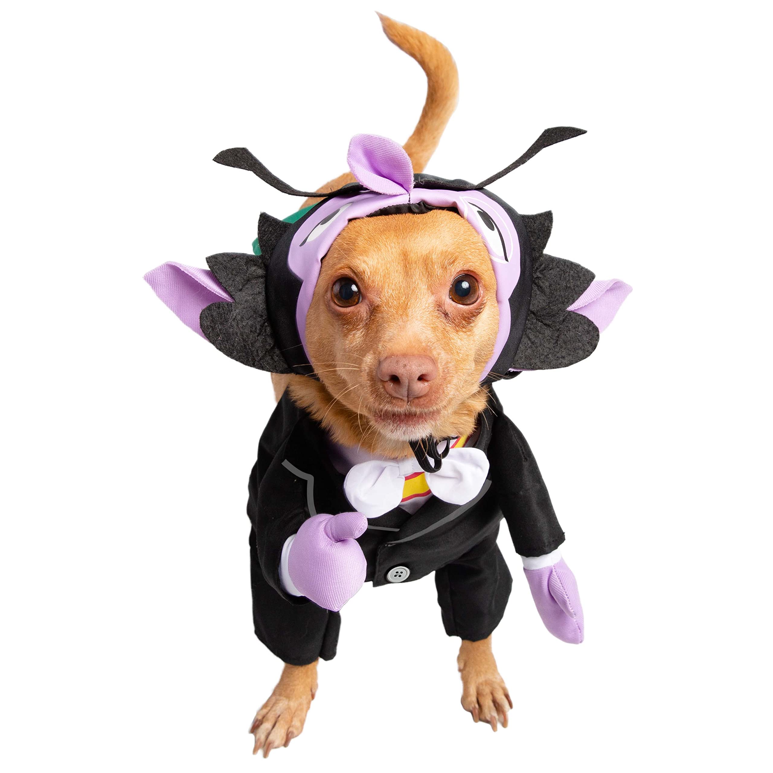 Pet Krewe The Count Vampire Dog Costume | Sesame Street Dracula Monster Pet Costumes for Dogs and Cats  - Like New