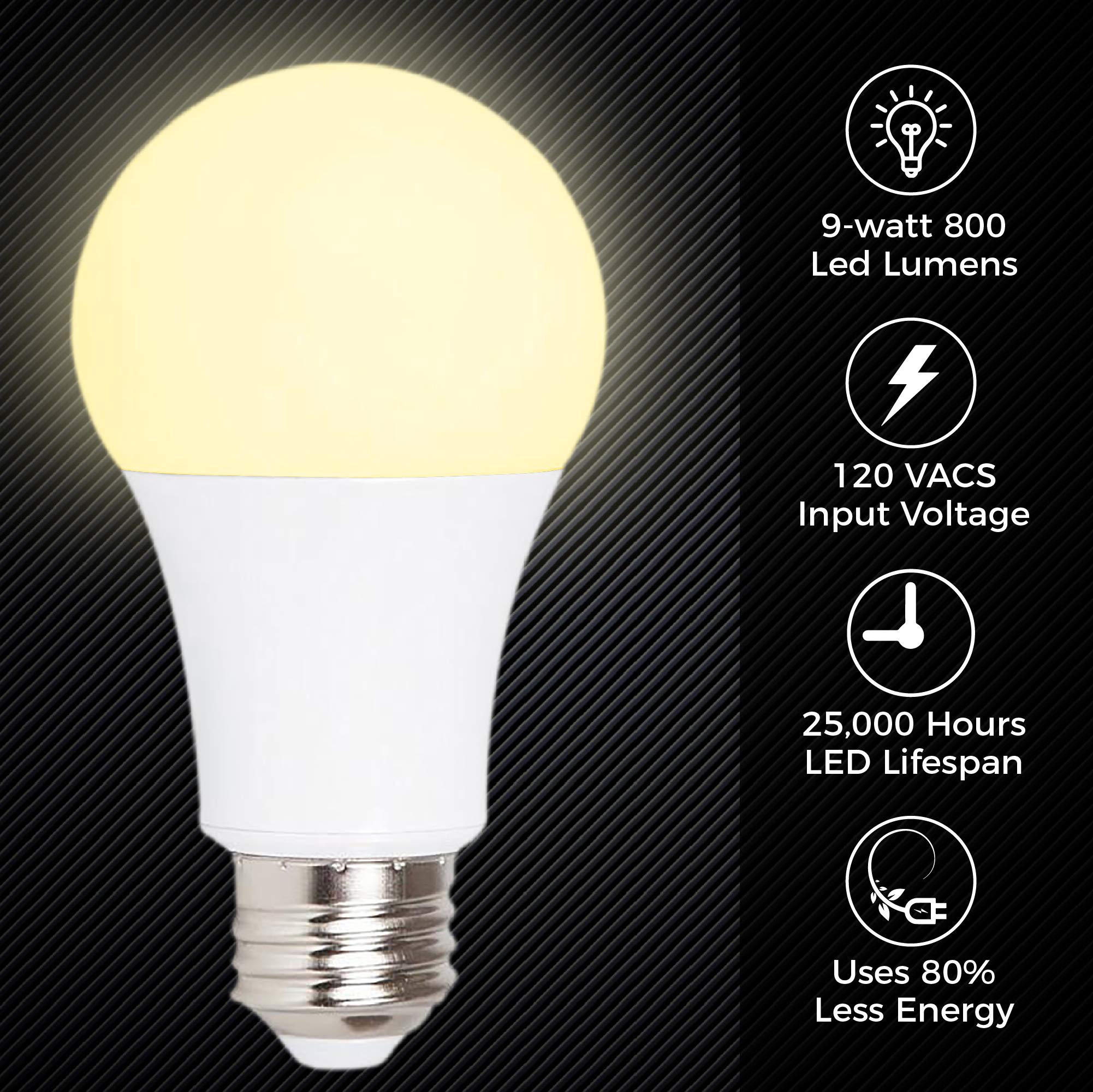 Ciata Lighting LED Smart Emergency Light Bulb with Rechargeable Battery Back-up - Intelligent Lighting, Lasts 3-4 Hours During Power Outage - Extra Hook for Camping, Outdoor  - Like New