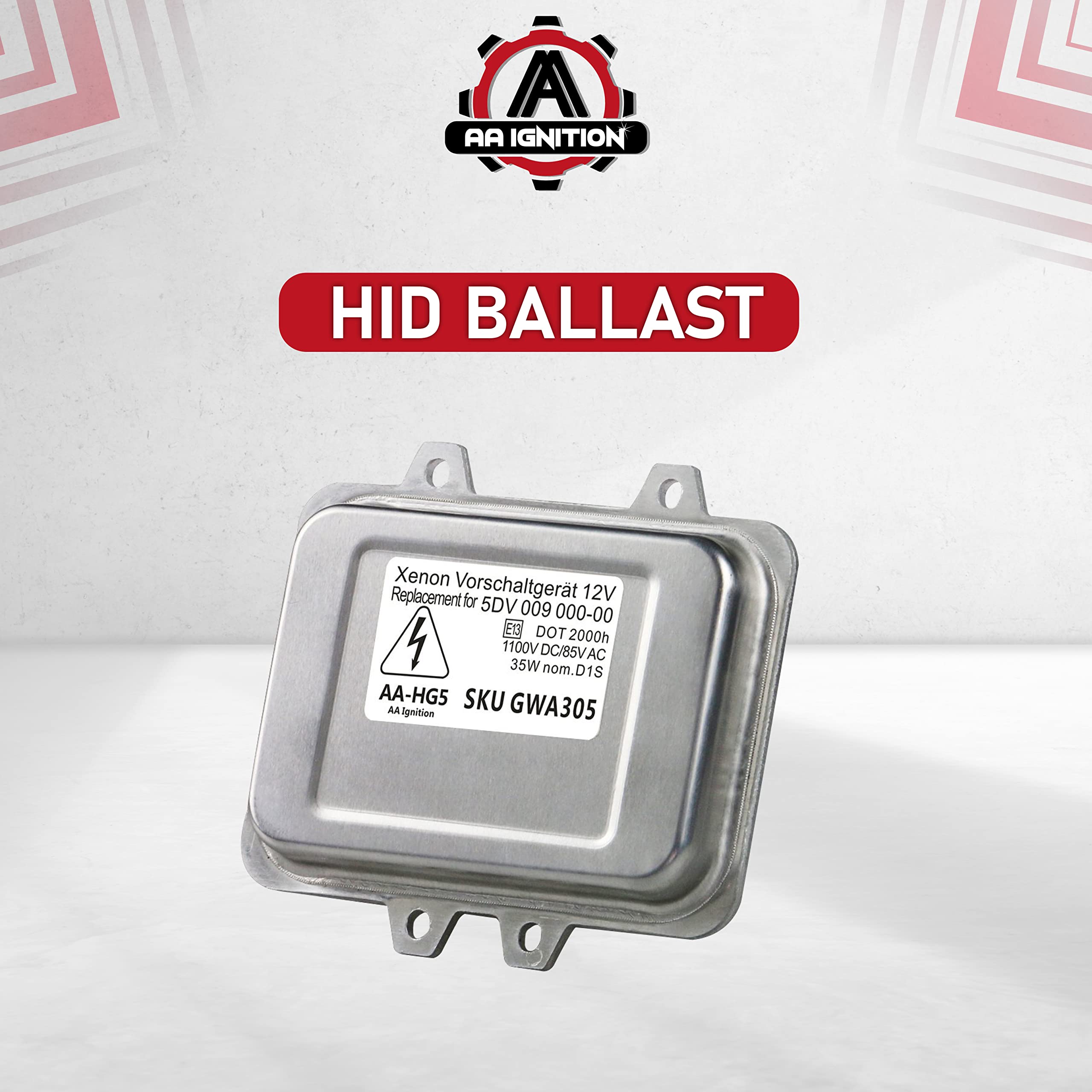 HID Xenon Headlight Ballast - Replaces 12767670, 15782392 - Compatible with BMW, Chrysler, Volkswagen, Mercedes-Benz Vehicles & More - Town and Country, Escalade, 525i, 545i, X5, 750i, MKZ, Zephyr  - Very Good