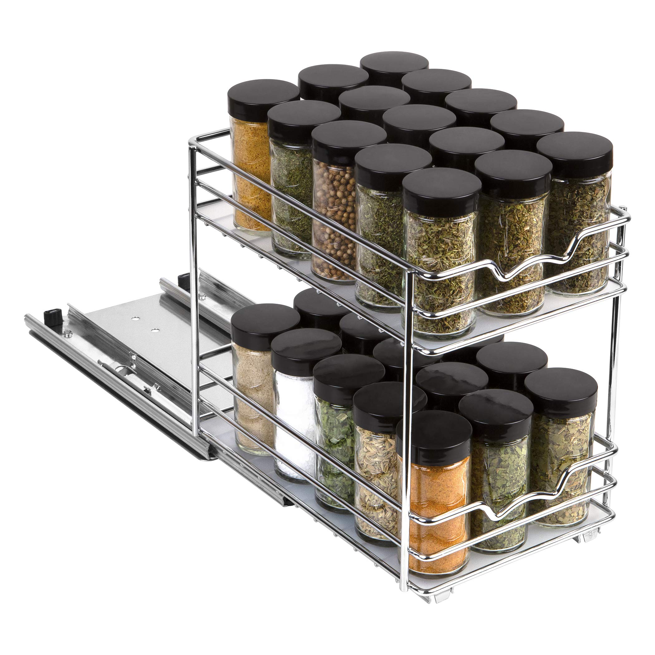 HOLDN� STORAGE Spice Rack Organizer for Cabinet, Heavy Duty - Pull Out Spice Rack 5 Year Warranty- 6" Wx10-3/8 Dx8-7/8 H Requires a 6.9� cabinet opening  - Like New