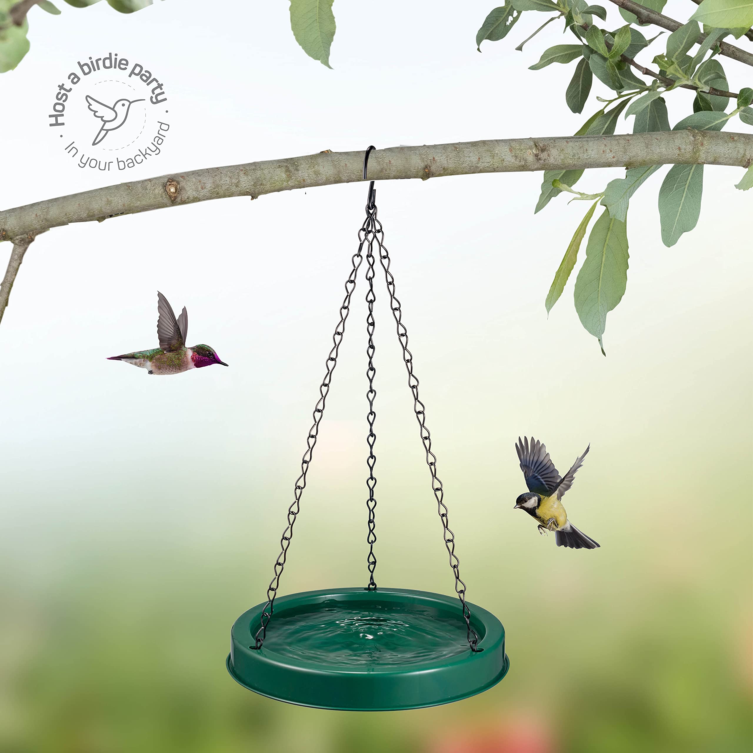 Hummingbird Feeder 10 oz Plastic Feeders for Outdoors, with Built-in Ant Guard - Wide Mouth for Easy Filling - 2 Part Base for Easy Cleaning - Circular Perch with 5 Feeding Ports 8  - Like New