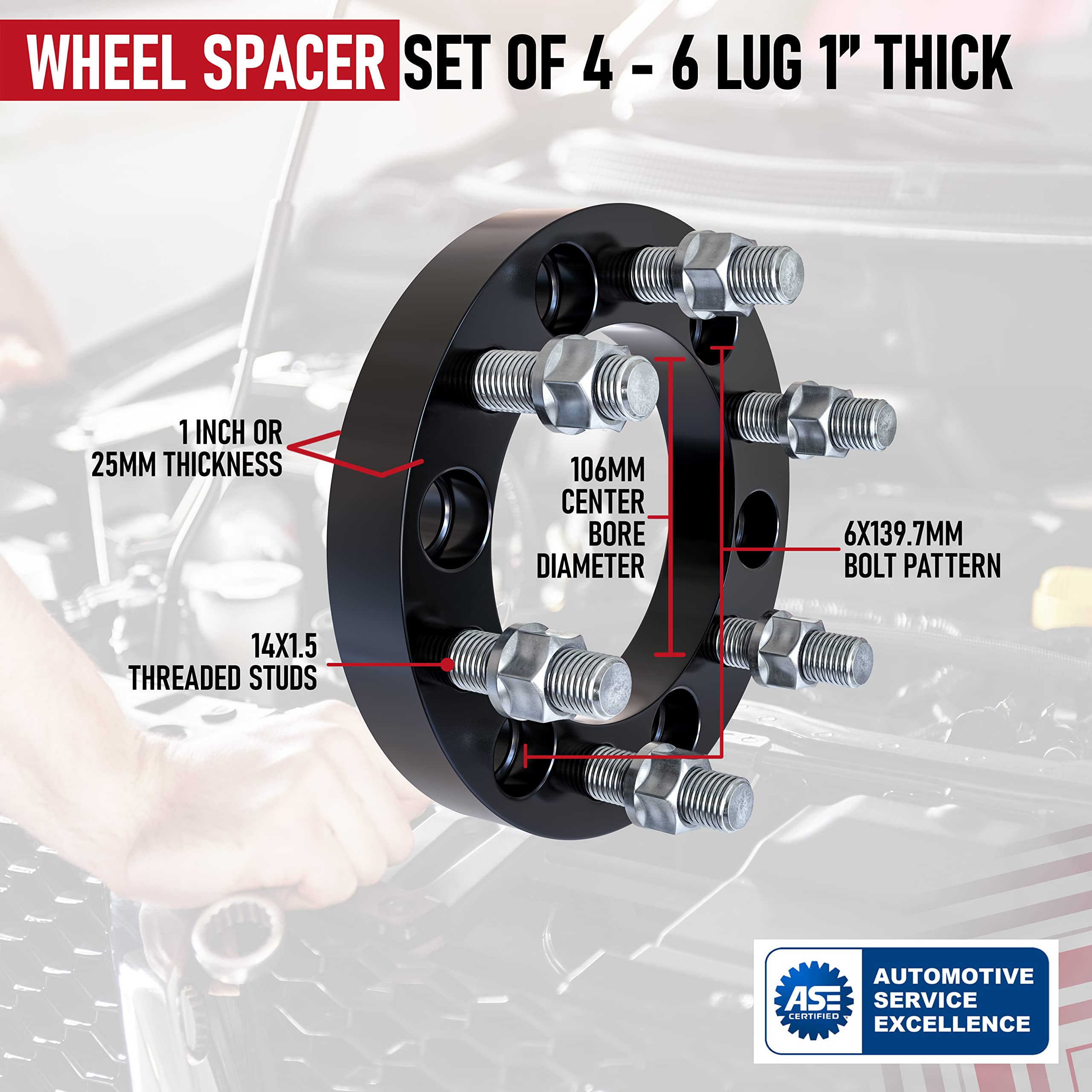 Wheel Spacer Set Compatible with Cadillac, Chevy, GMC  - Very Good