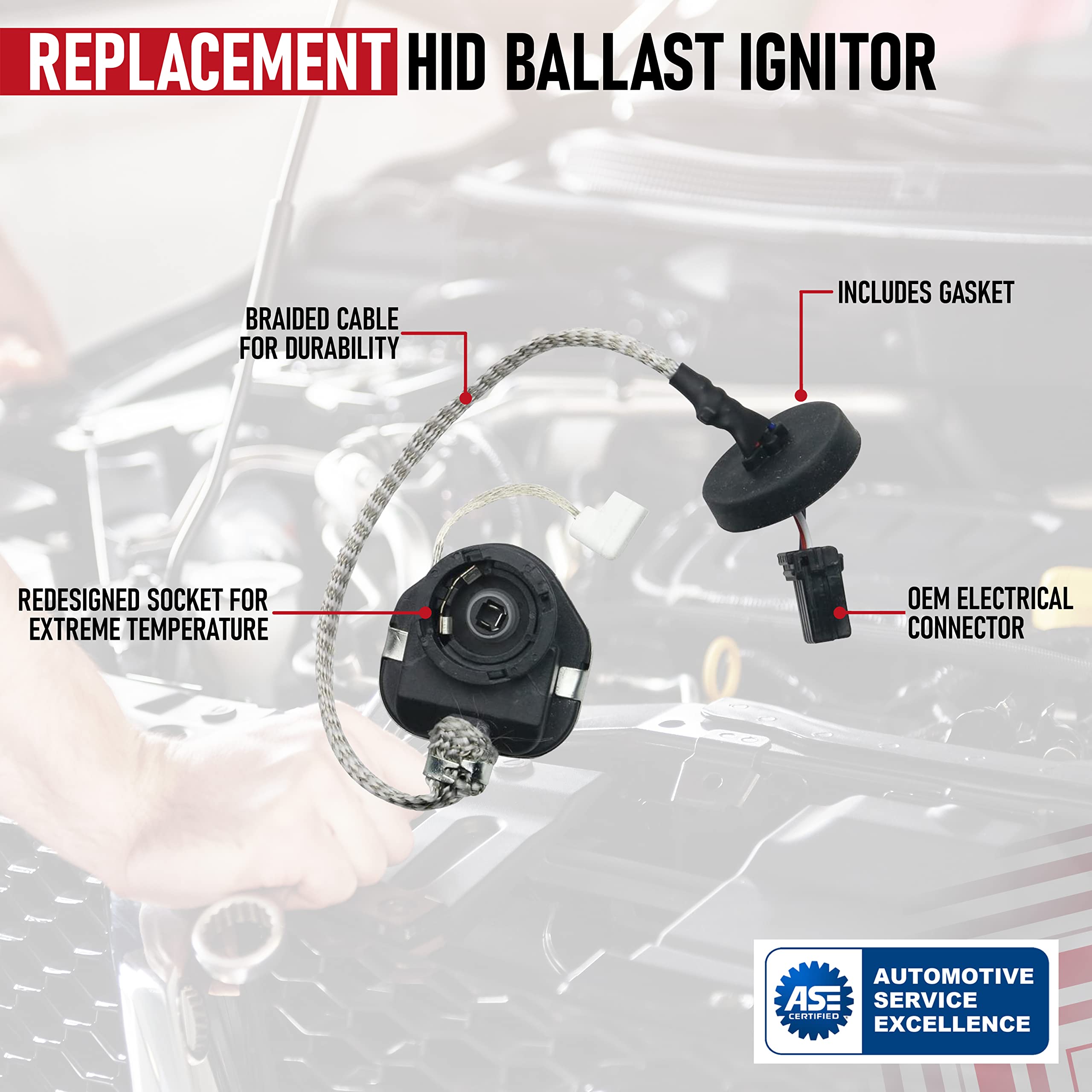 HID Headlight Xenon Ballast Ignitor - Replaces 33129-S0K-A01, 33129-SCC-003, 33129-SEA-003, W3T10571 - Compatible with Acura, Honda & Mazda Vehicles - MDX, TL, TSX, RDX, Odyssey, S2000, 3, CX-9  - Very Good