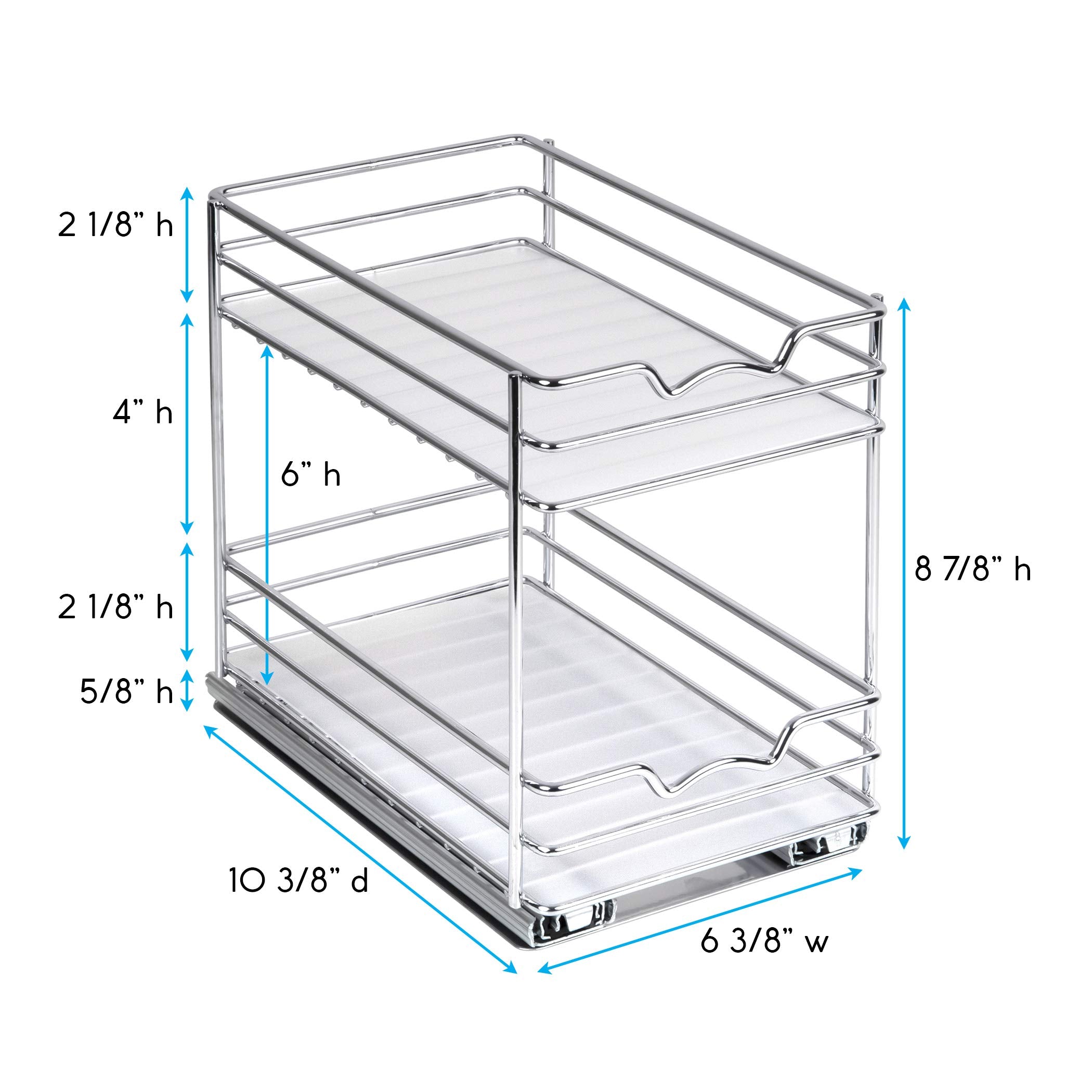 HOLDN� STORAGE Spice Rack Organizer for Cabinet, Heavy Duty - Pull Out Spice Rack 5 Year Warranty- 6" Wx10-3/8 Dx8-7/8 H Requires a 6.9� cabinet opening  - Like New