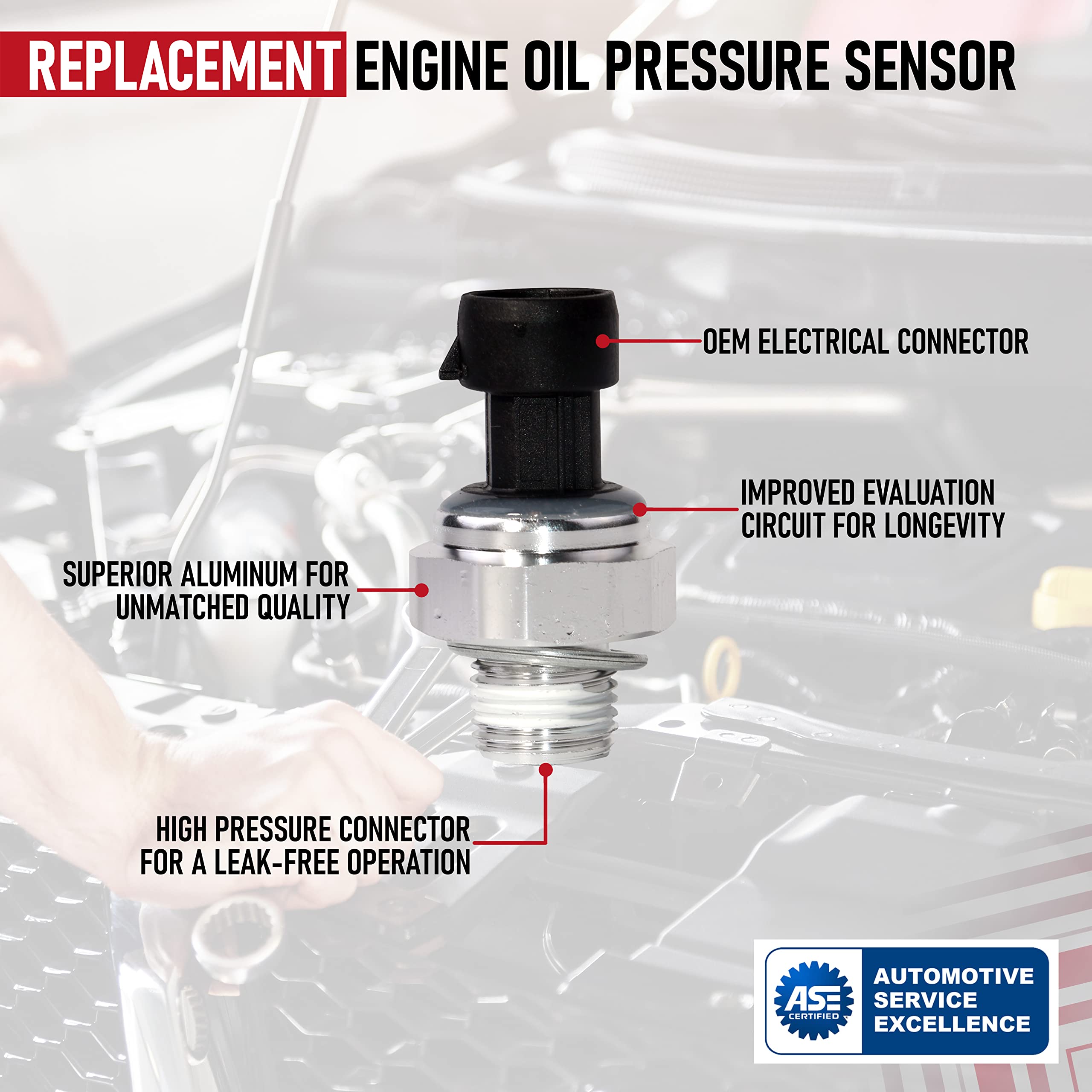 Engine Oil Pressure Sensor Switch - Replaces 12677836, D1846A, 926040, 12585328 - Compatible with Chevy, GMC and Other GM Vehicles - Silverado, Suburban, Sierra, Trailblazer, Tahoe, Grand Pri  - Very Good