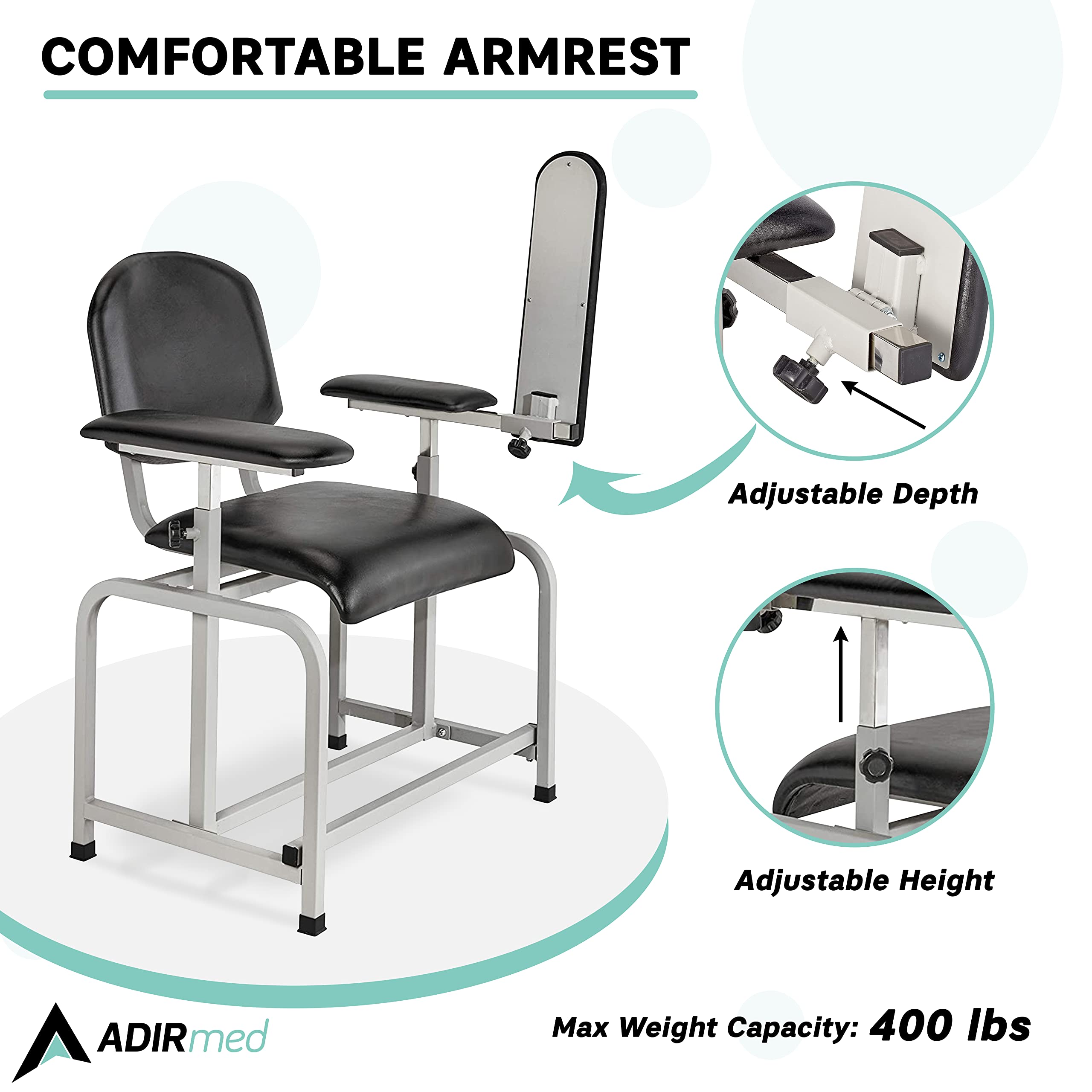 Black Phlebotomy Chair Variation  - Like New