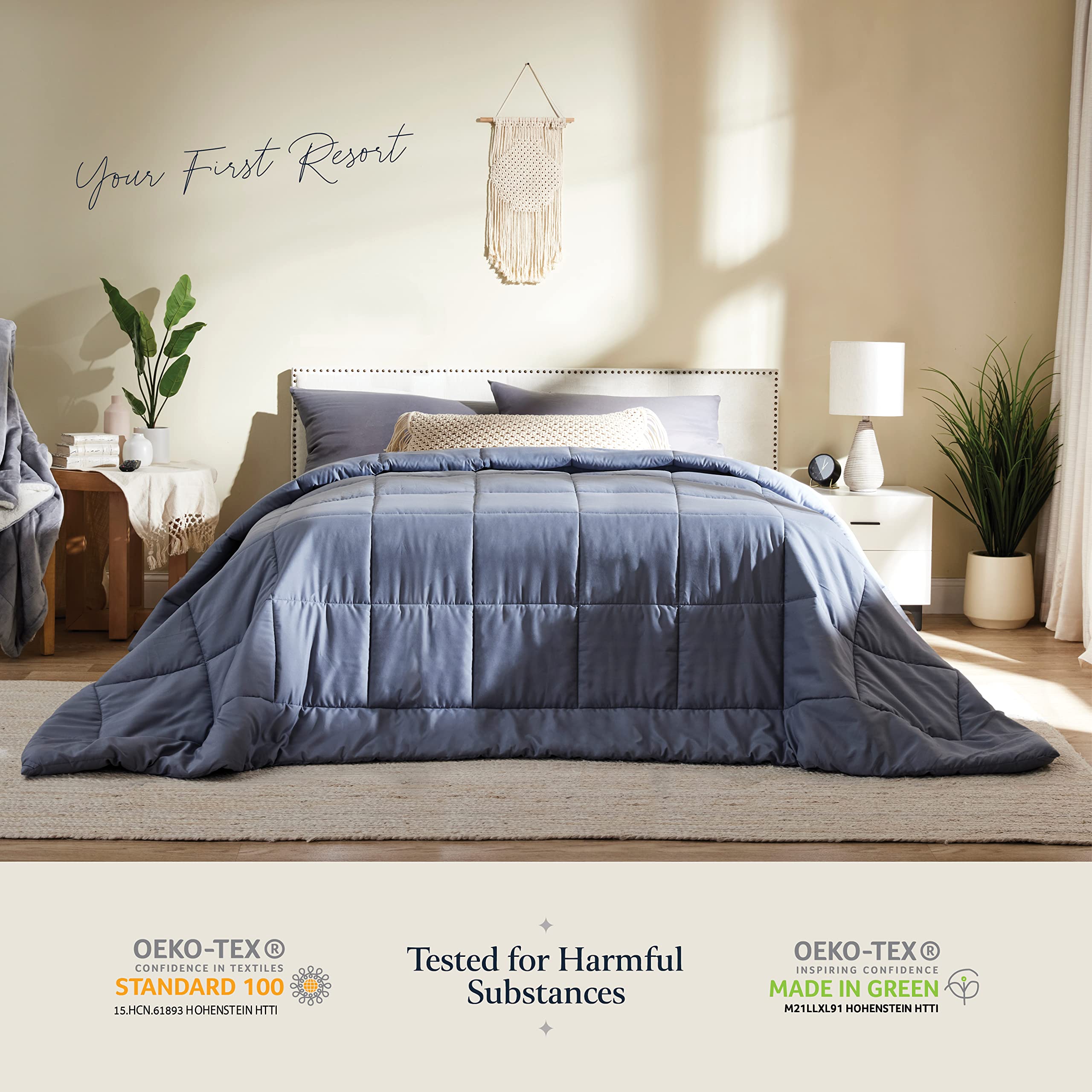 BELADOR All-Season Comforter Duvet Insert Full Size Bed Comforter - Down Alternative Comforters, Mid-Plush Lightweight Comforter, Box Quilted Siliconized Fiberfill Oeko-Tex Hotel Comforter  - Very Good