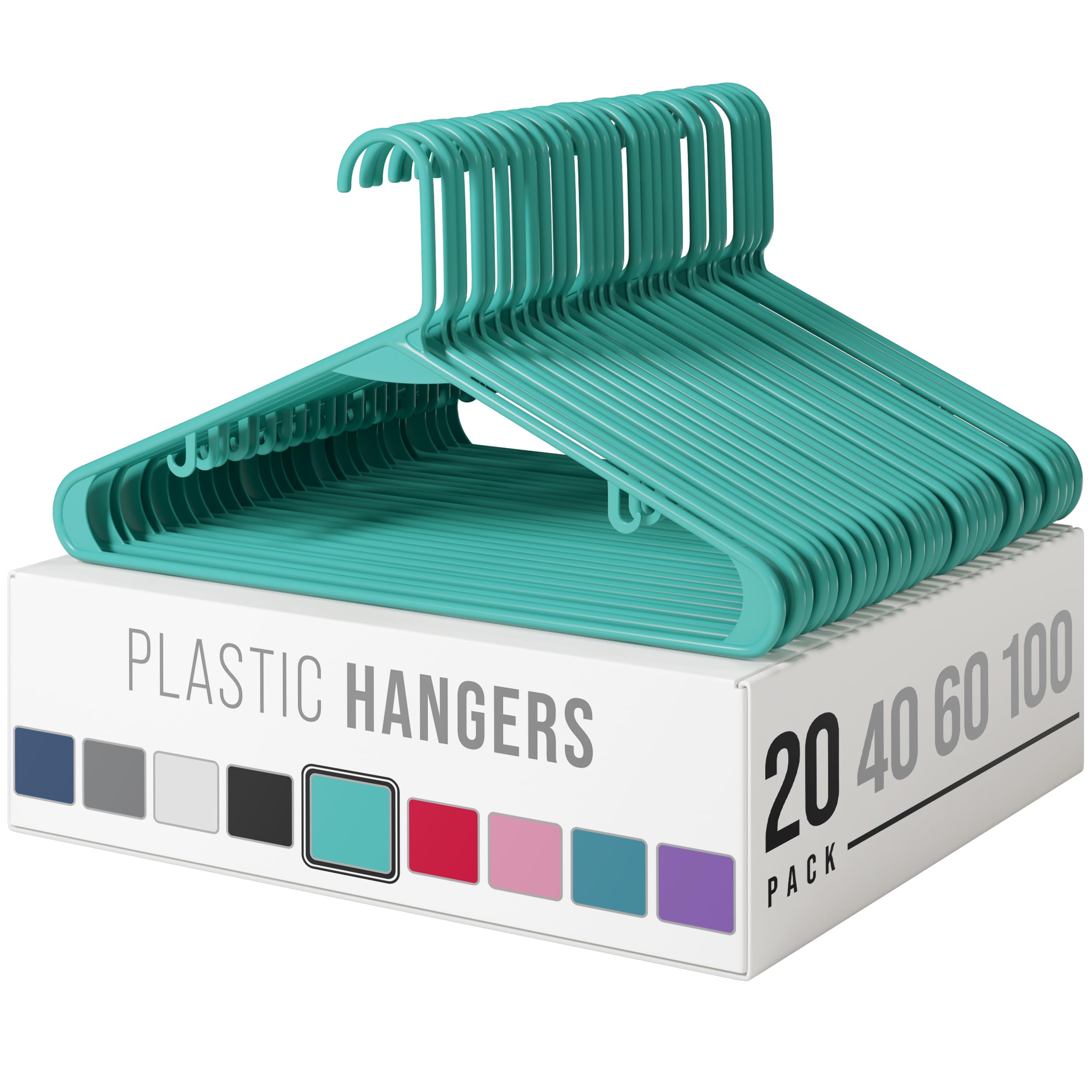 Clothes Hangers Plastic 60 Pack - Beige Plastic Hangers - Makes The Perfect Coat Hanger and General Space Saving Clothes Hangers for Closet - Percheros Ganchos para Colgar Ropa Hangars  - Like New