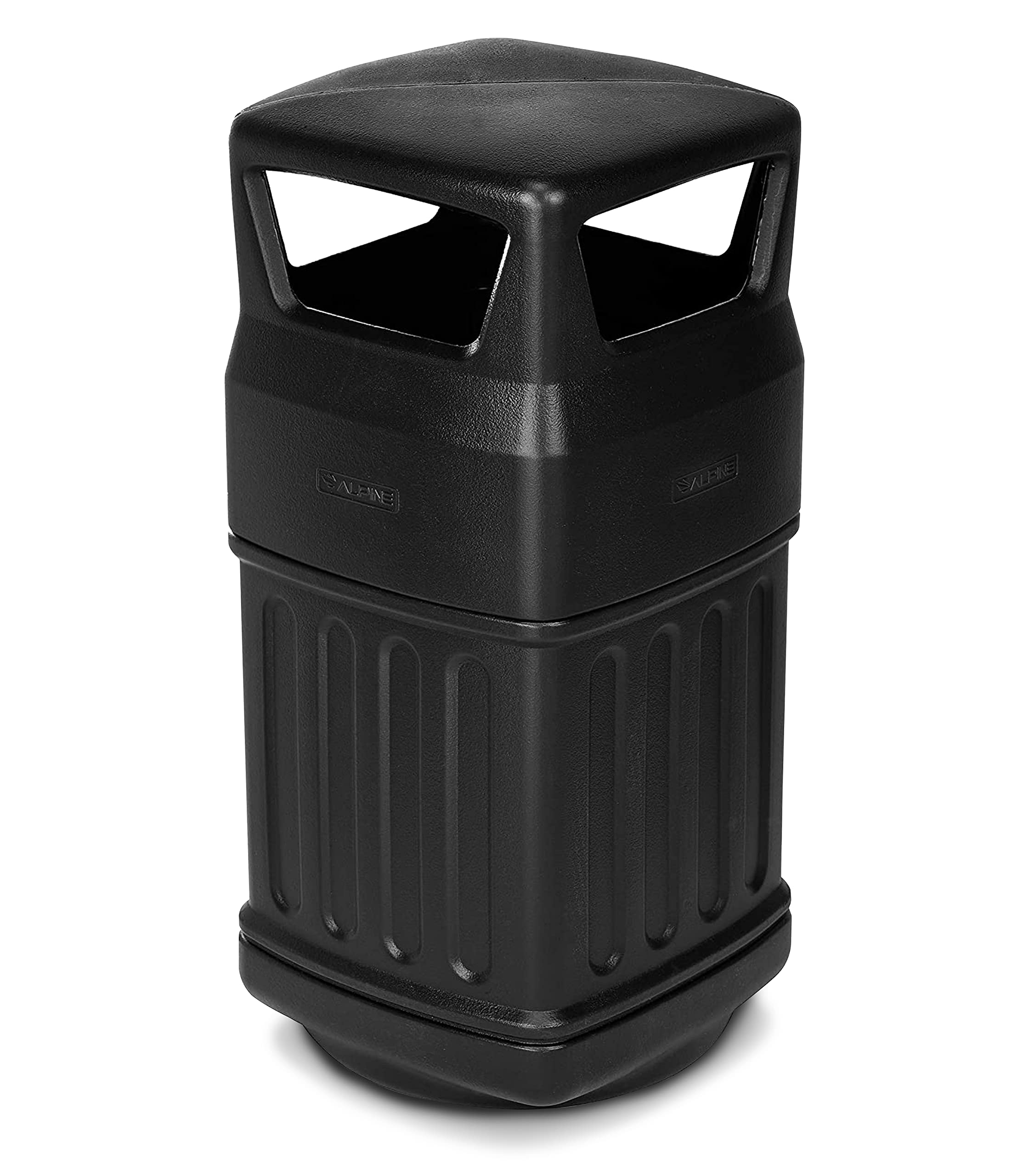 Alpine Industries Outdoor/Indoor Trash Can - Heavy Duty Garbage Can with Lid - Trash Bin for Home, Kitchen, and Bathroom - (16-Gallon Capacity) Variation  - Acceptable