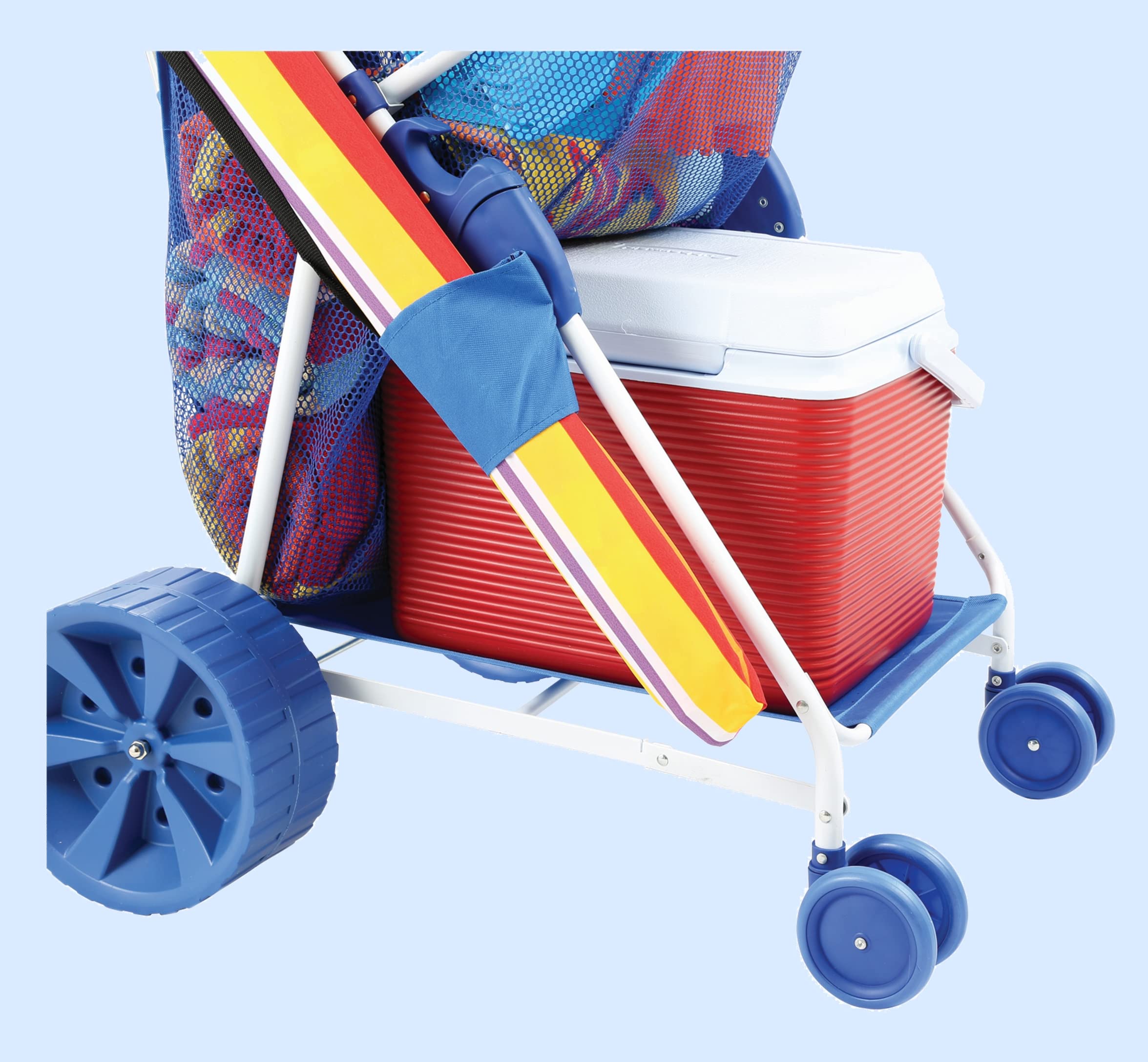 Bundaloo Beach Cart with Big Wheels for Sand - Foldable Wagon with Large Capacity and Easy Transports Beach Gear  - Very Good