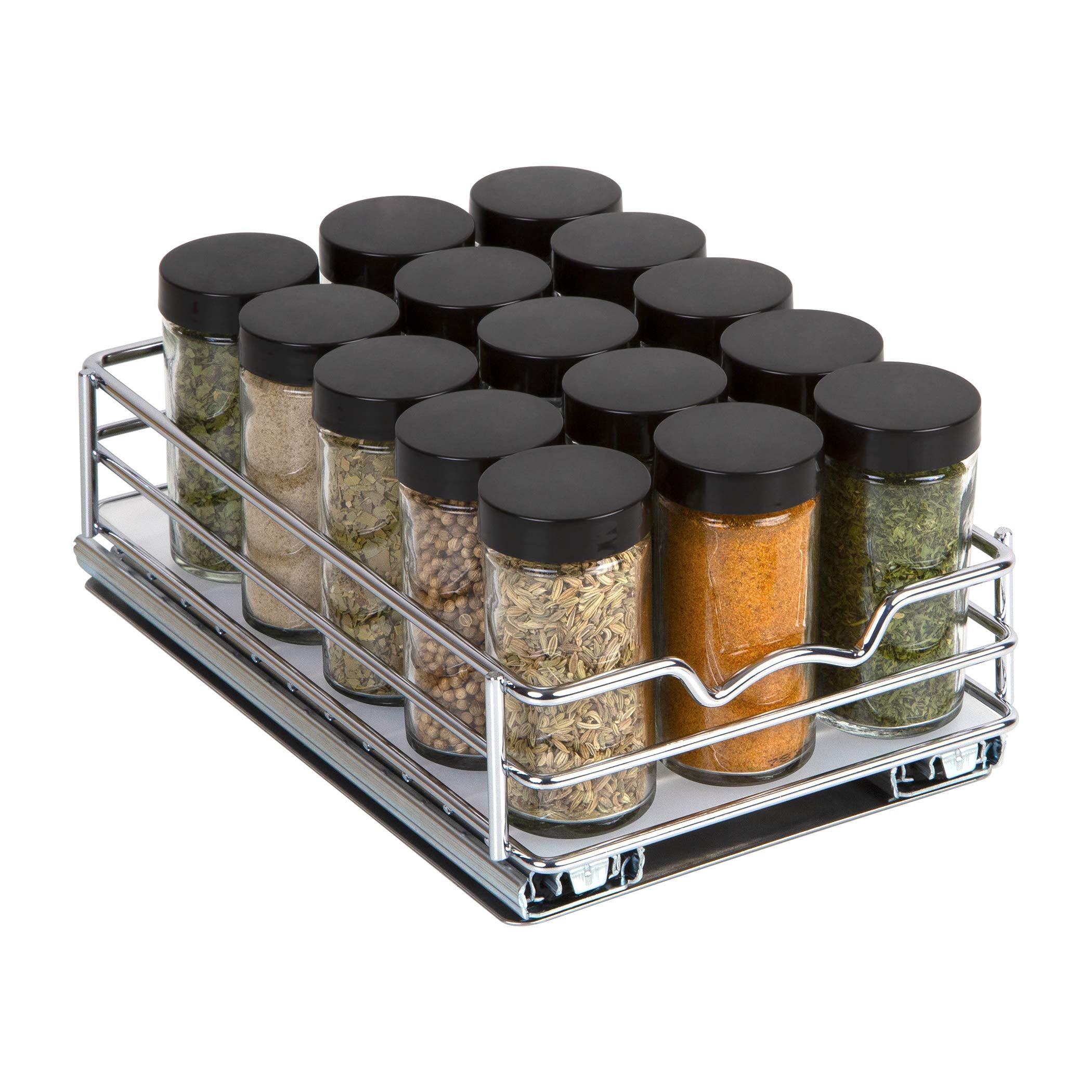 HOLDN� STORAGE Pull Out Spice Rack Organizer for Cabinet, Heavy Duty-5 Year Limited Warranty- 6" W Slide Out Spice Rack -Fits Spices, Sauces, Cans etc. Requires at Least 6.9� Cabinet Opening  - Like New