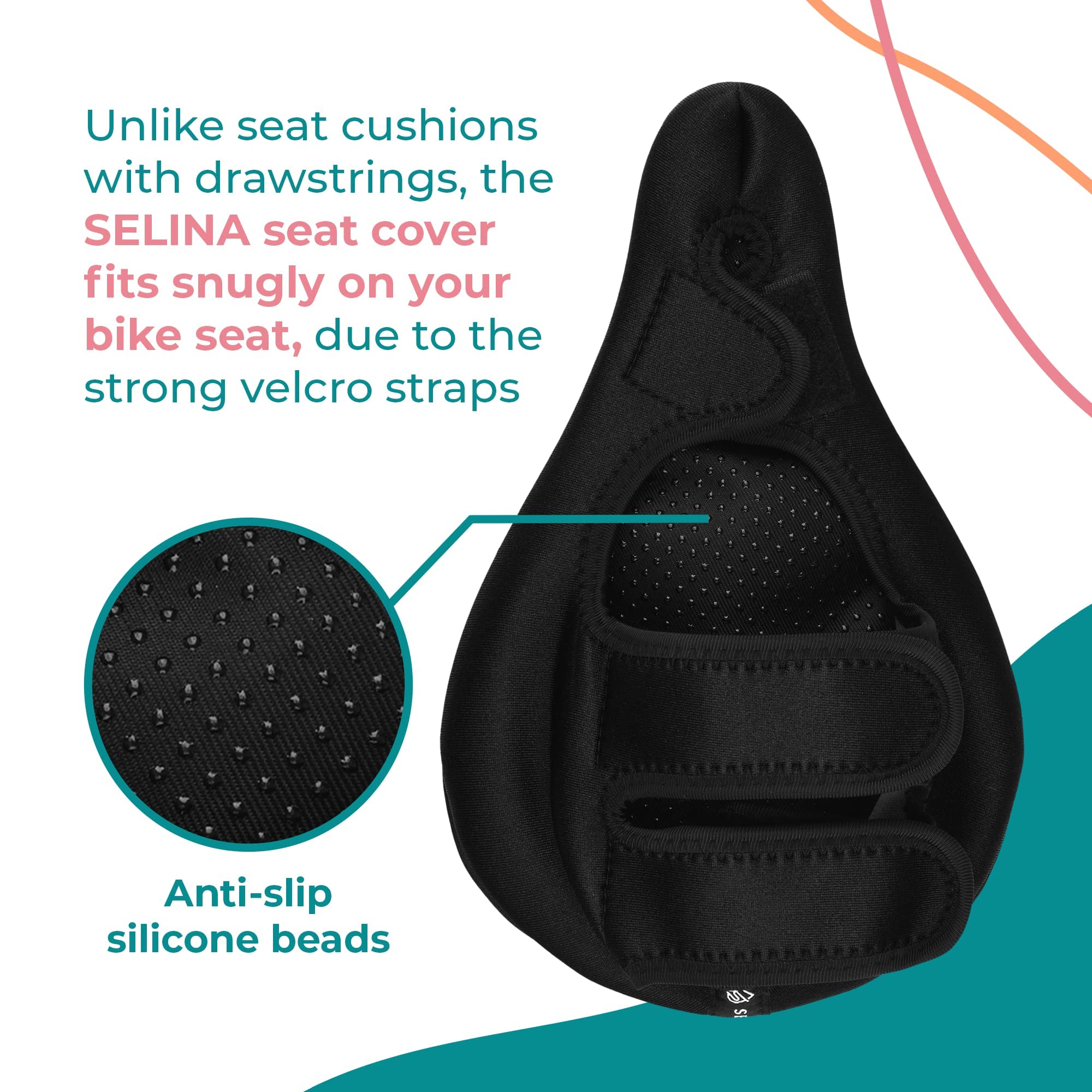 SELINA Gel Bike Seat Cushion Compatible with The Peloton Bike - Proprietary Design to Ensure Sung Fit for The Peloton  - Like New