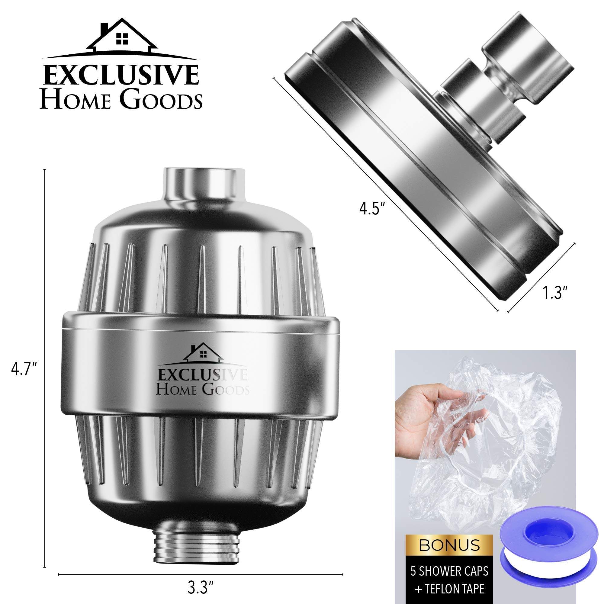 High-Pressure Shower Head and 15 Stage Filtered Shower Head System Combo, Softens Water, Removes Chlorine, Heavy Metals and Impurities while Rejuvenating Skin and Hair  - Very Good
