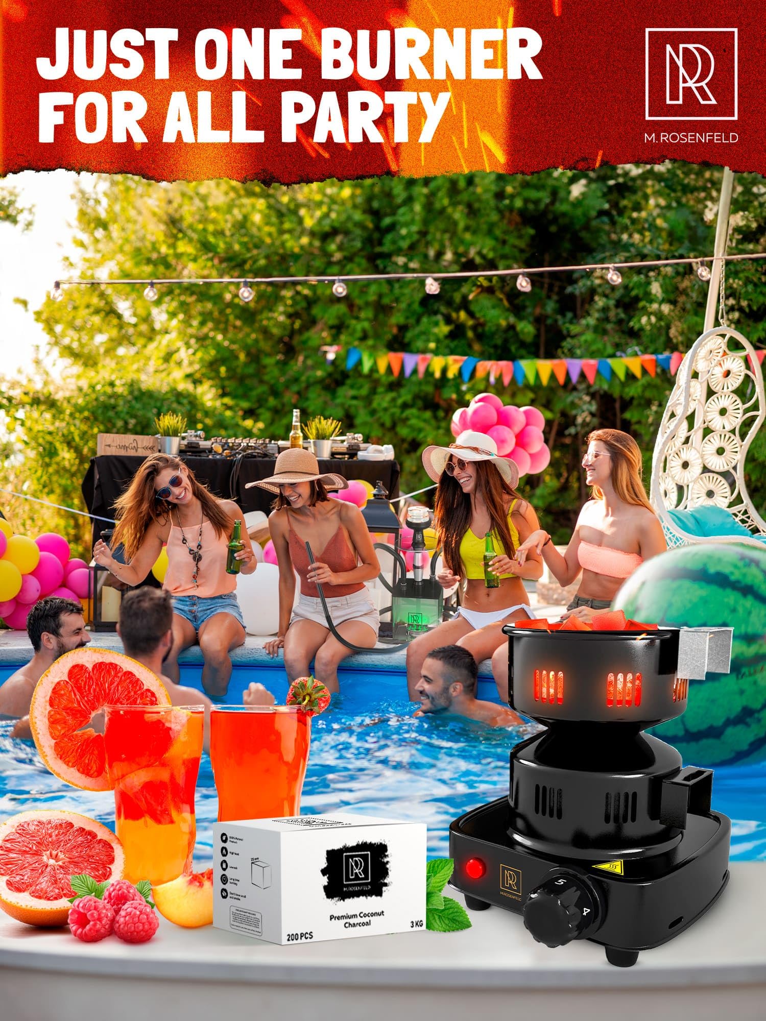 Hookah Coal Burner for Hookah � Premium FIRE Tower Multipurpose Electric Stove for Hookah Coals Burner for Shisha, Free Hookah Tongs, overheat Protection, Hookah Charcoal Burner for Hookah Cubes  - Acceptable