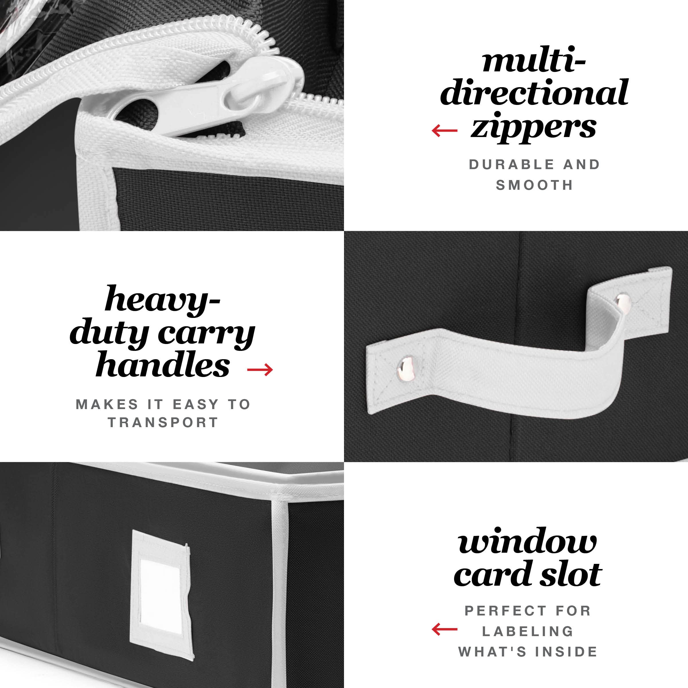 HOMIOR Wrapping Paper Organizer Storage for Christmas Gifts Wrapping Paper (6 Colors) Underbed Storage Container with Interior Pockets, Fits 24 Rolls  - Like New