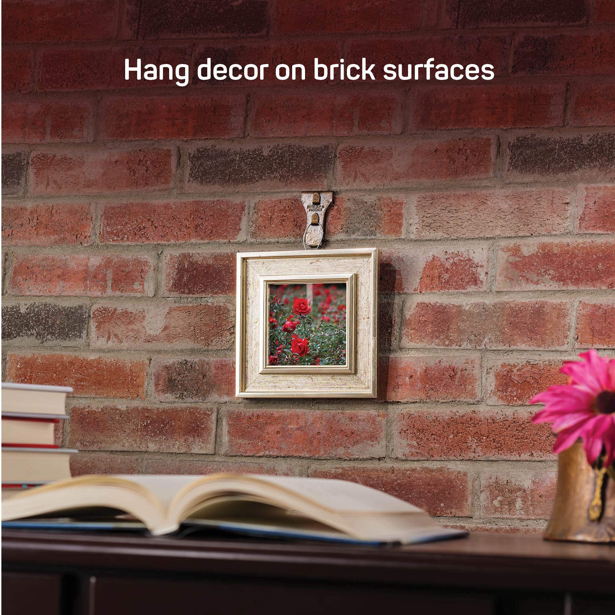 Brick Clips Hanger [Set of 8] Metal Brick Clip for Hanging Outdoors, Hanging Wreaths, Hanging Garlands, Hanging Lights, Hanging Wall Pictures & All Decor Hanging - Holds Up to 25 Pounds - Made in USA  - Very Good