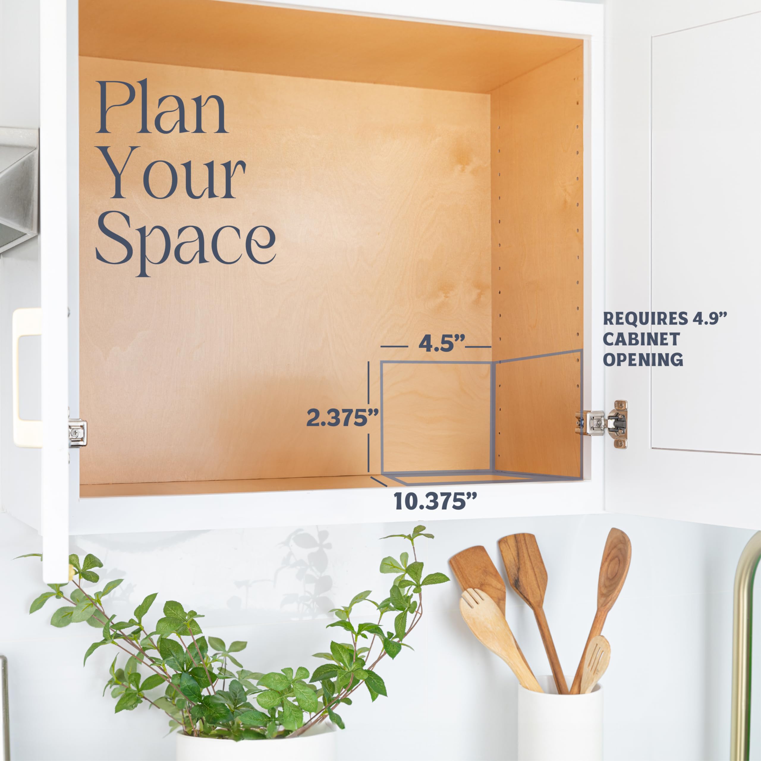 HOLDN� STORAGE Pull Out Spice Rack Organizer for Cabinet, Heavy Duty-5 Year Limited Warranty-4.5" W Slide Out Spice Rack -Fits Spices, Sauces, Cans etc. Requires at least 4.9� Cabinet Opening  - Like New