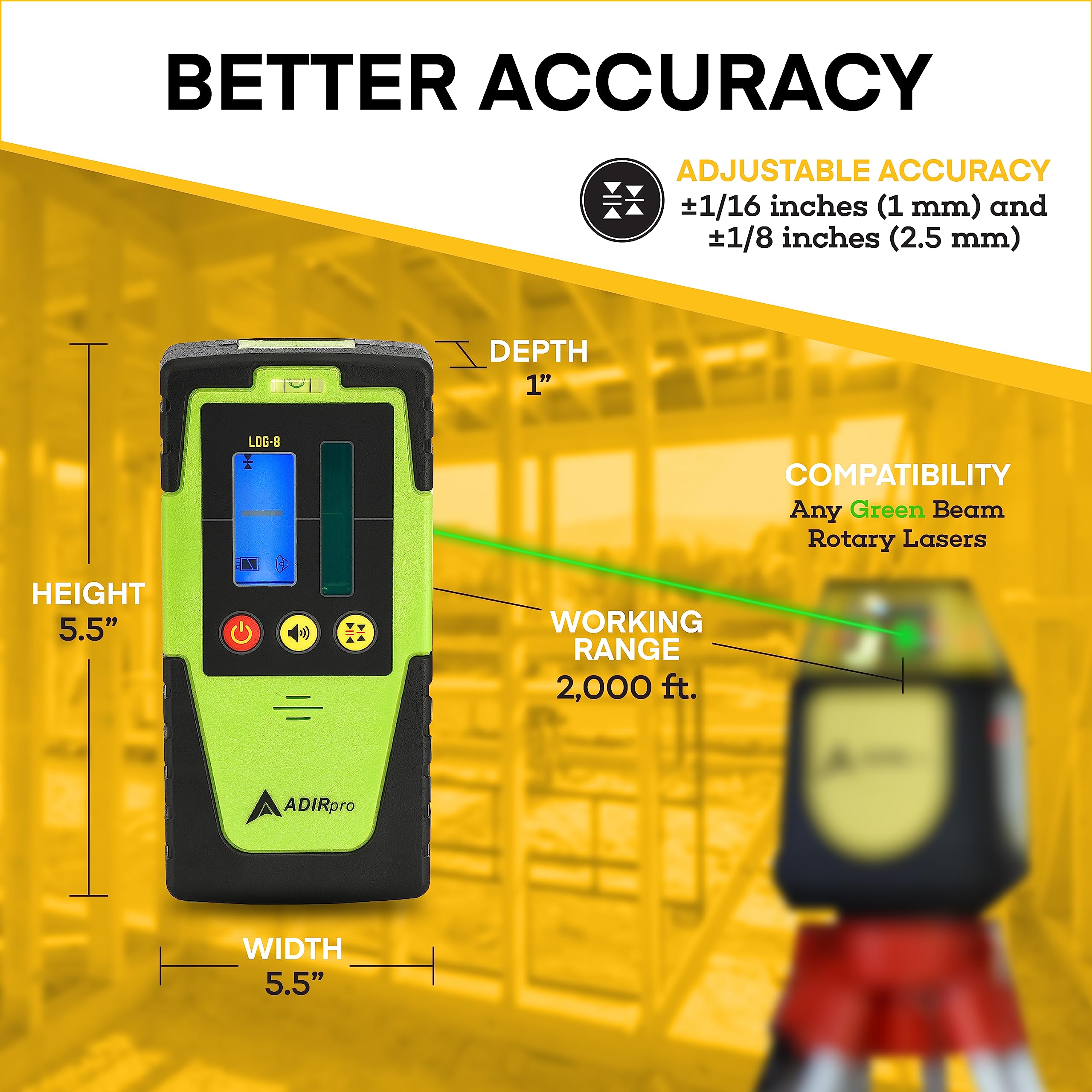 AdirPro Universal Rotary Laser Detector  - Very Good