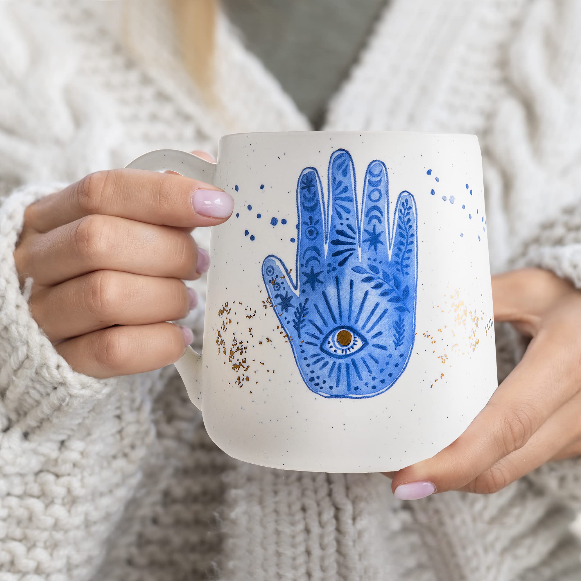 Dwell Studio Set of 2 or 4 Stoneware Coffee Mugs-Astrology Sign, Constellation, Celestial Coffee Cups, Mugs for Tea, Latte, and Hot Chocolate  - Like New