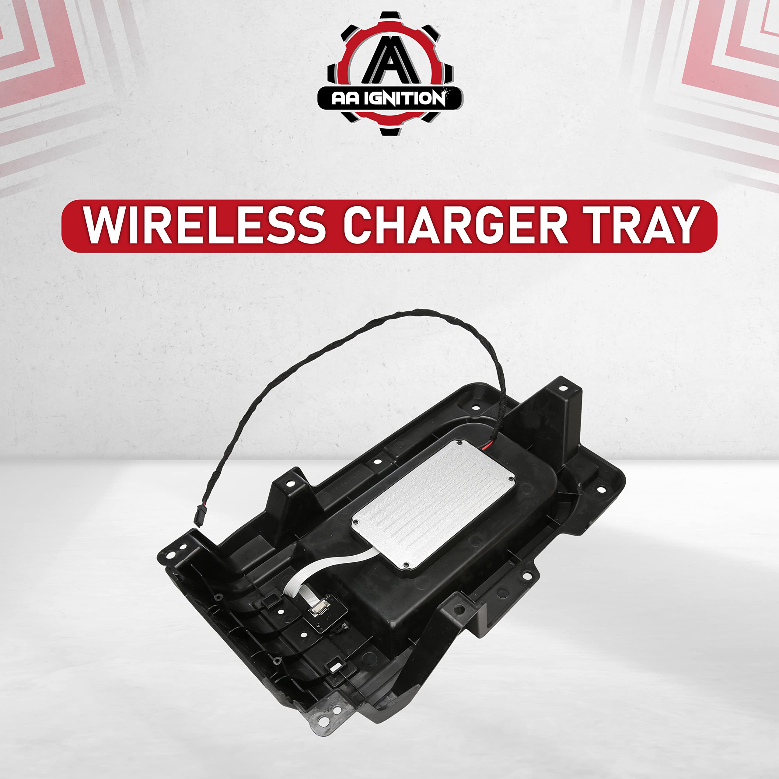 Wireless Charger Tray - Compatible with Toyota Vehicles - 2014, 2015, 2016, 2017, 2018, 2019, 2020, 2021 Tundra - Replaces 00016-34506 - 15 Watts Fast Charging - Center Console Tray Replacement  - Very Good