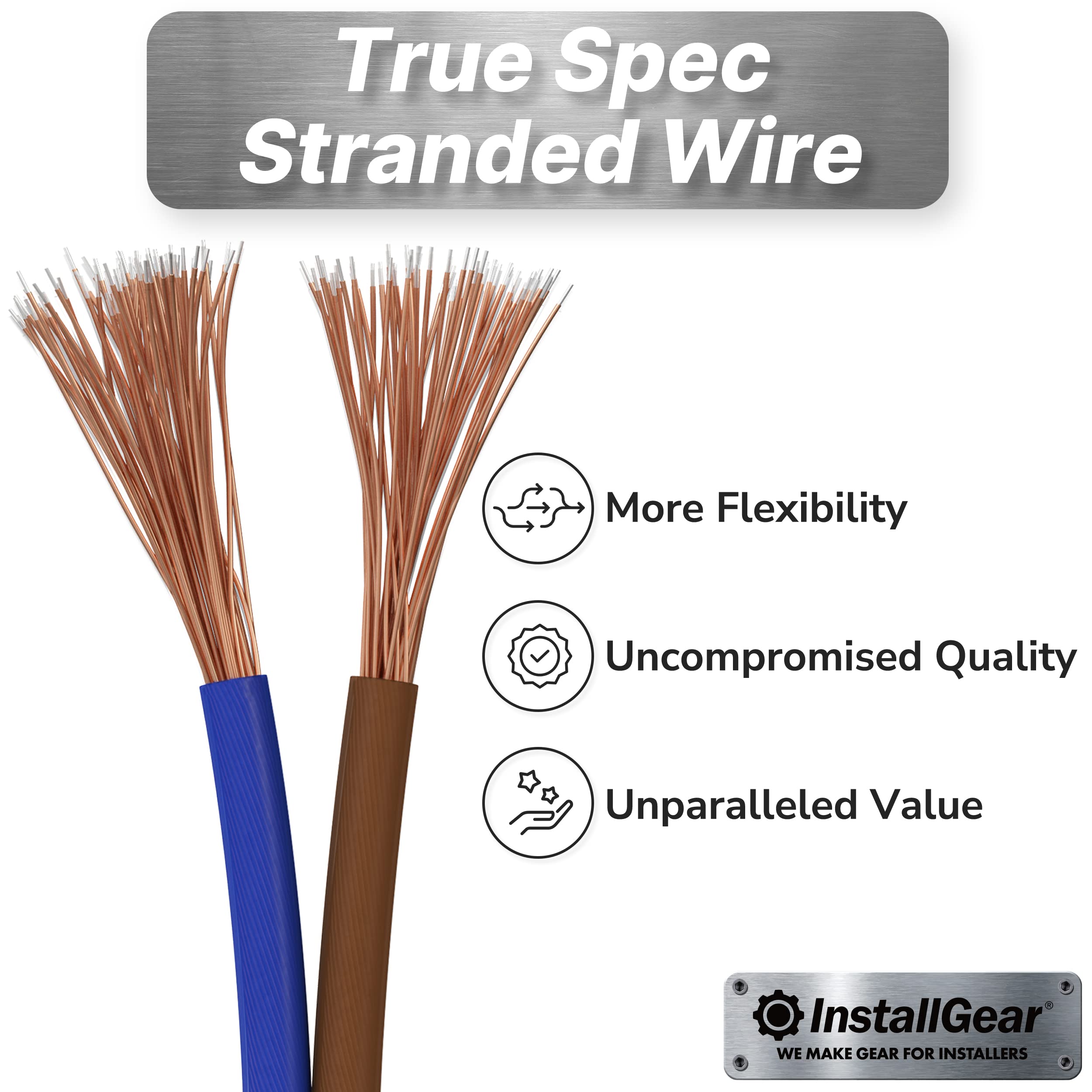 InstallGear 14 Gauge Speaker Wire Cable (500ft), 14 AWG Speaker Wire Cable, True Spec Soft Touch Cables | Great Use for Car Speakers Stereos, Home Theater Speakers, Surround Sound, Radio Wiring  - Like New