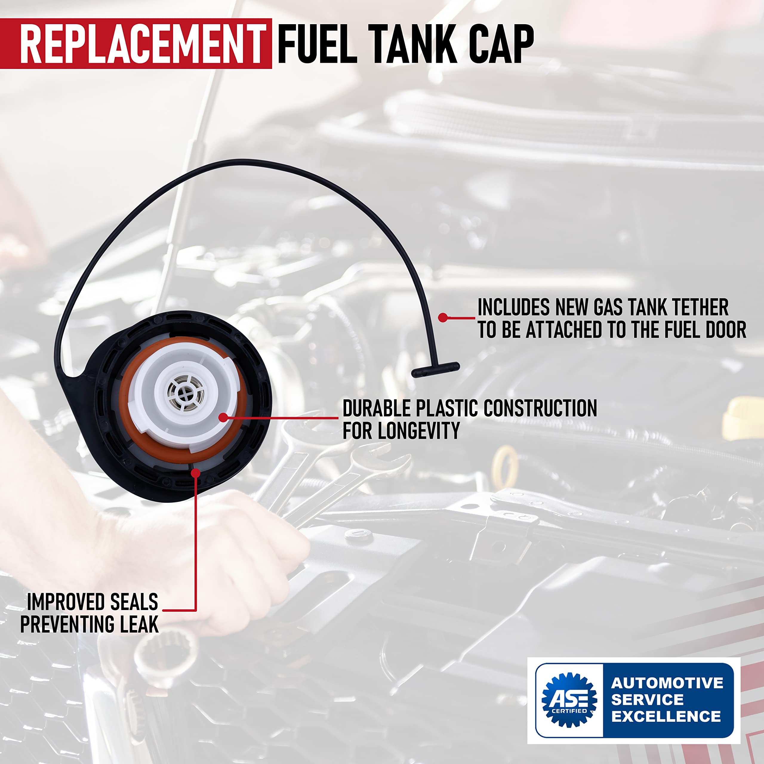 Replacement Fuel Tank Gas Cap - Compatible with Chevy, GMC, Cadillac & More - Enclave, Escalade, Avalanche, Silverado, Sierra, Yukon, Suburban, Tahoe, Traverse - Replaces GT330, 20915842  - Very Good