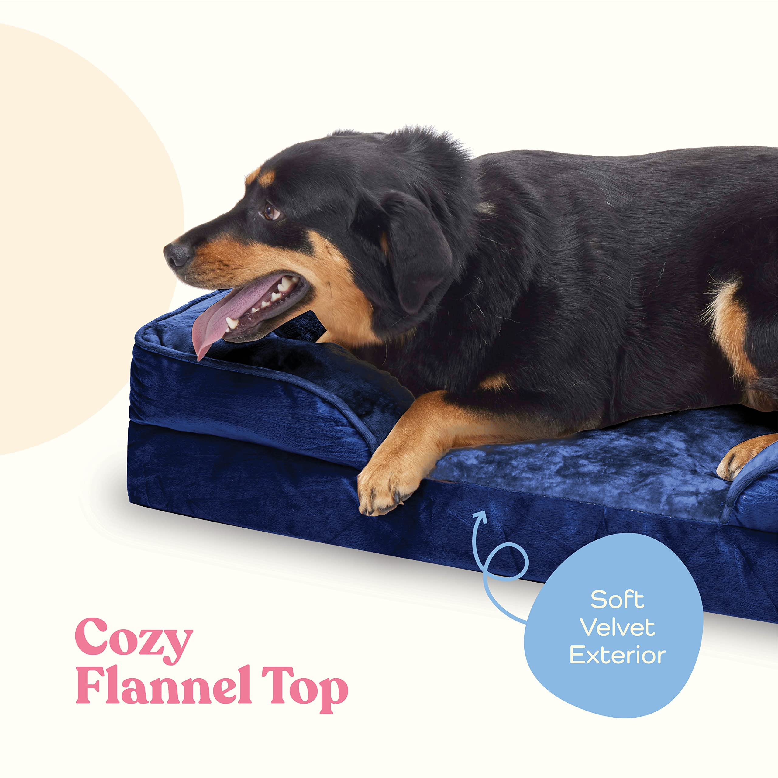 Orthopedic Sofa Dog Bed - Ultra Comfortable Dog Bed for Large Dogs - Breathable & Waterproof Pet Bed- Egg Foam Sofa Bed with Extra Head and Neck Support -  - Like New
