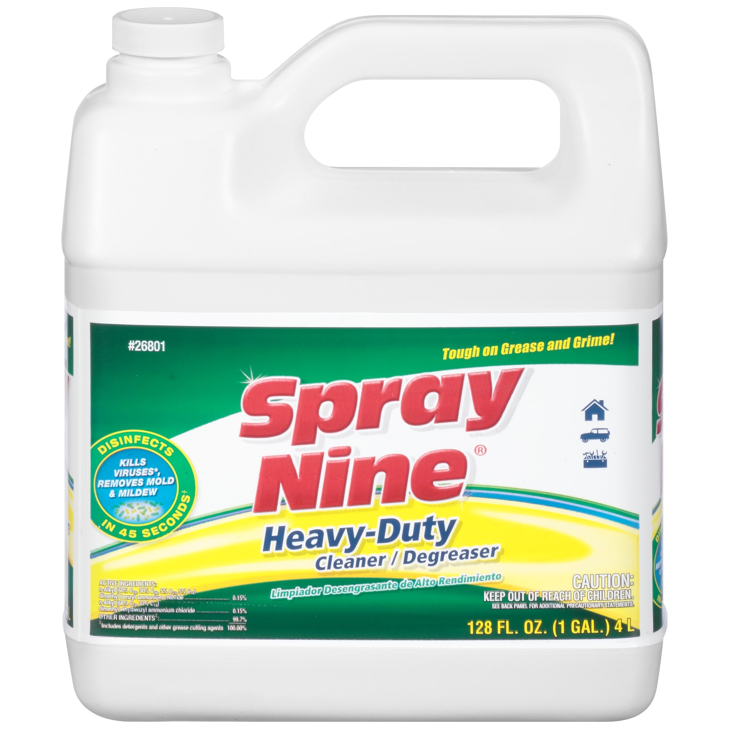 Spray Nine Permatex Heavy Duty Cleaner, Degreaser and Disinfectant, Multipurpose Cleaner for Common Automotive Shop, Home, Industrial, and Commercial Uses