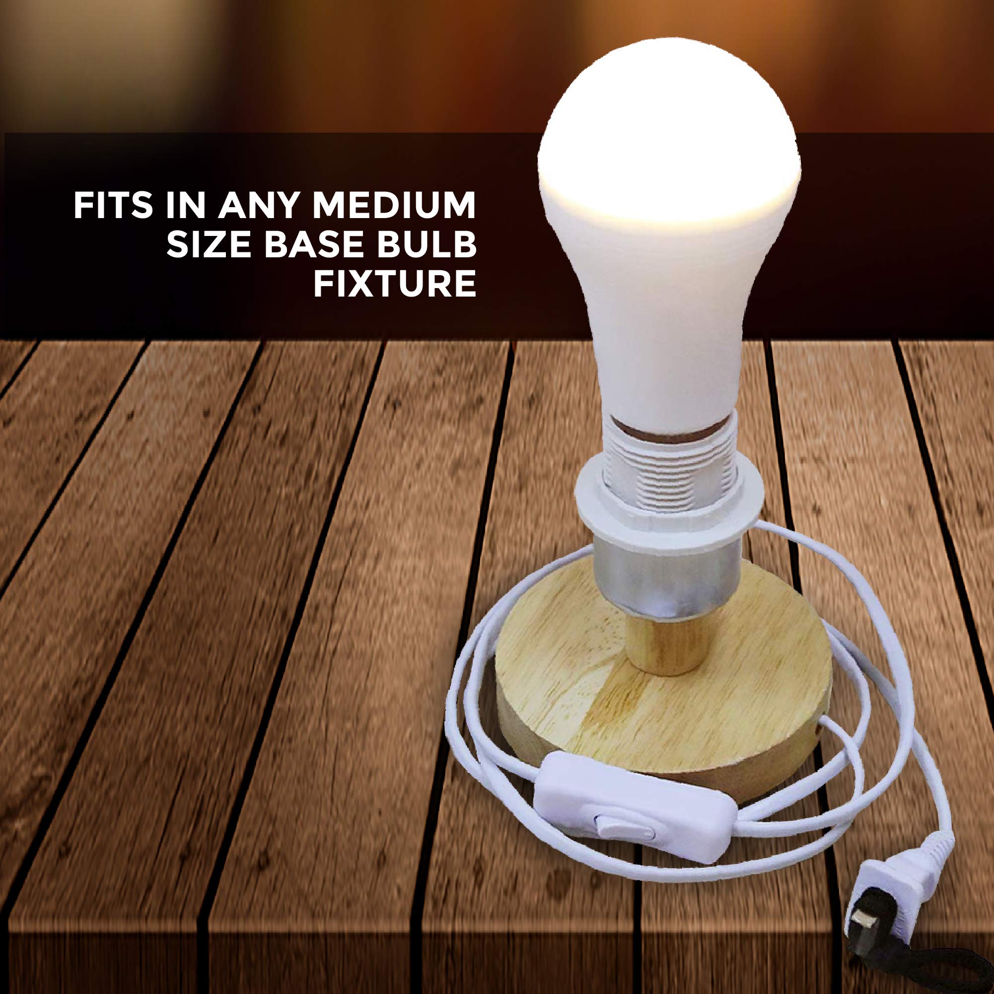 Ciata Lighting LED Smart Emergency Light Bulb with Rechargeable Battery Back-up - Intelligent Lighting, Lasts 3-4 Hours During Power Outage - Extra Hook for Camping, Outdoor  - Like New