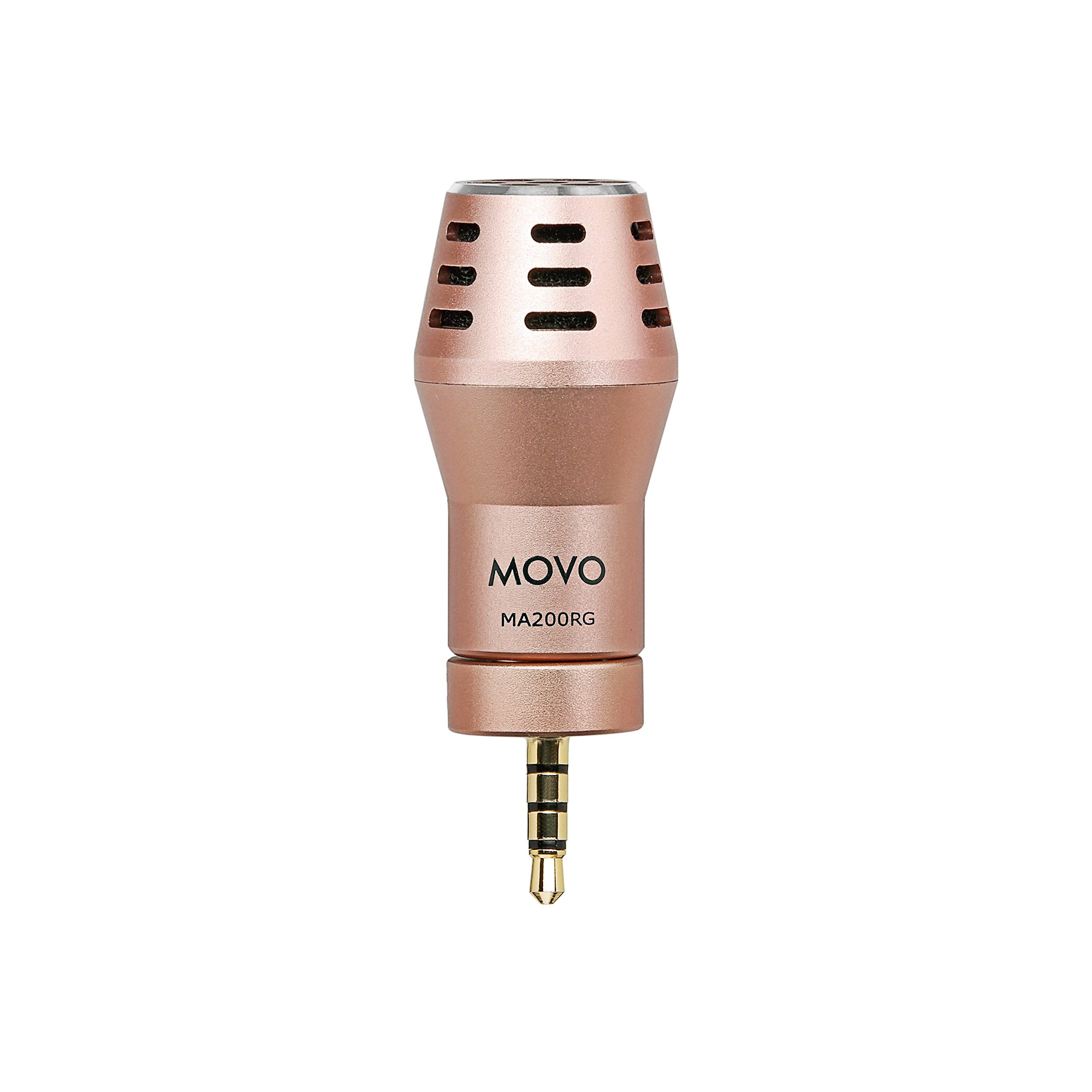 Movo MA200 Omni-Directional Calibrated TRRS Condenser Microphone for Apple iPhone, iPod Touch, iPad (Rose Gold)  - Like New