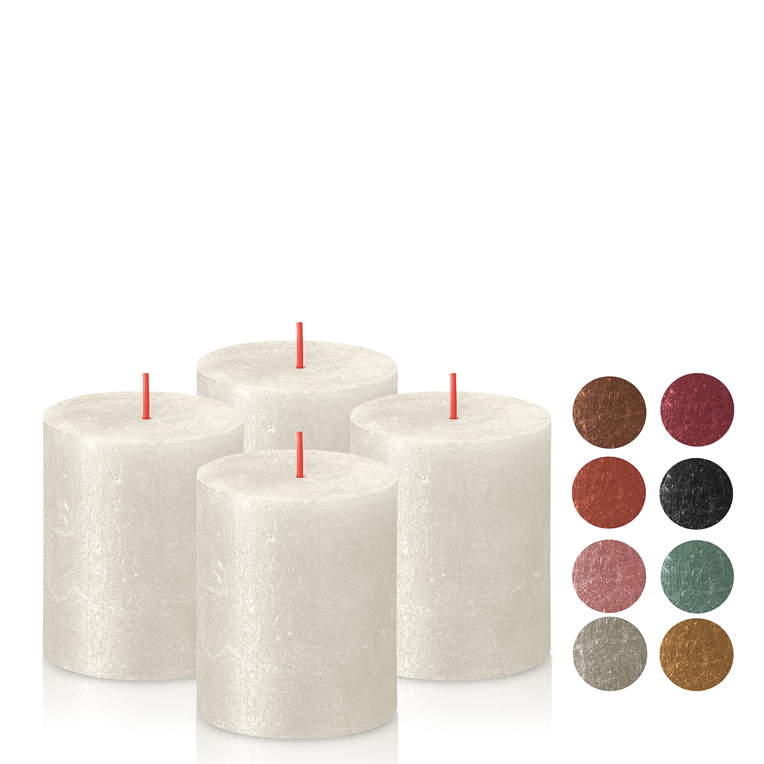 Bolsius Rustic Metallic Pillar Candles Luxury Decoration Sunset Shimmer Pillars  - Like New