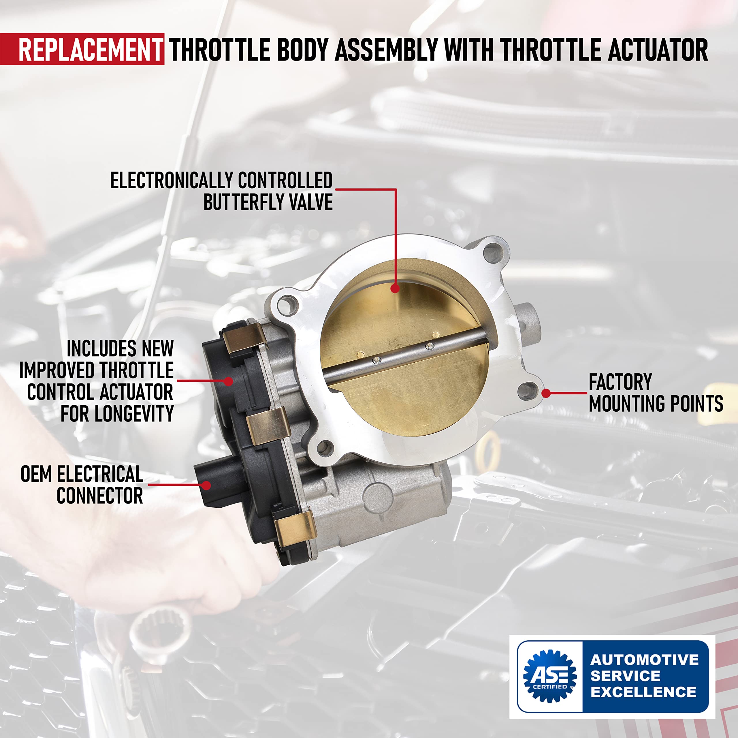 Throttle Body Assembly with Actuator - Compatible with Chevy, GMC and Other GM Vehicles - Avalanche, Silverado, Tahoe, Trailblazer, Envoy, Savana, Sierra, Yukon - Replaces 12679524, 217-2422, 12580760  - Very Good