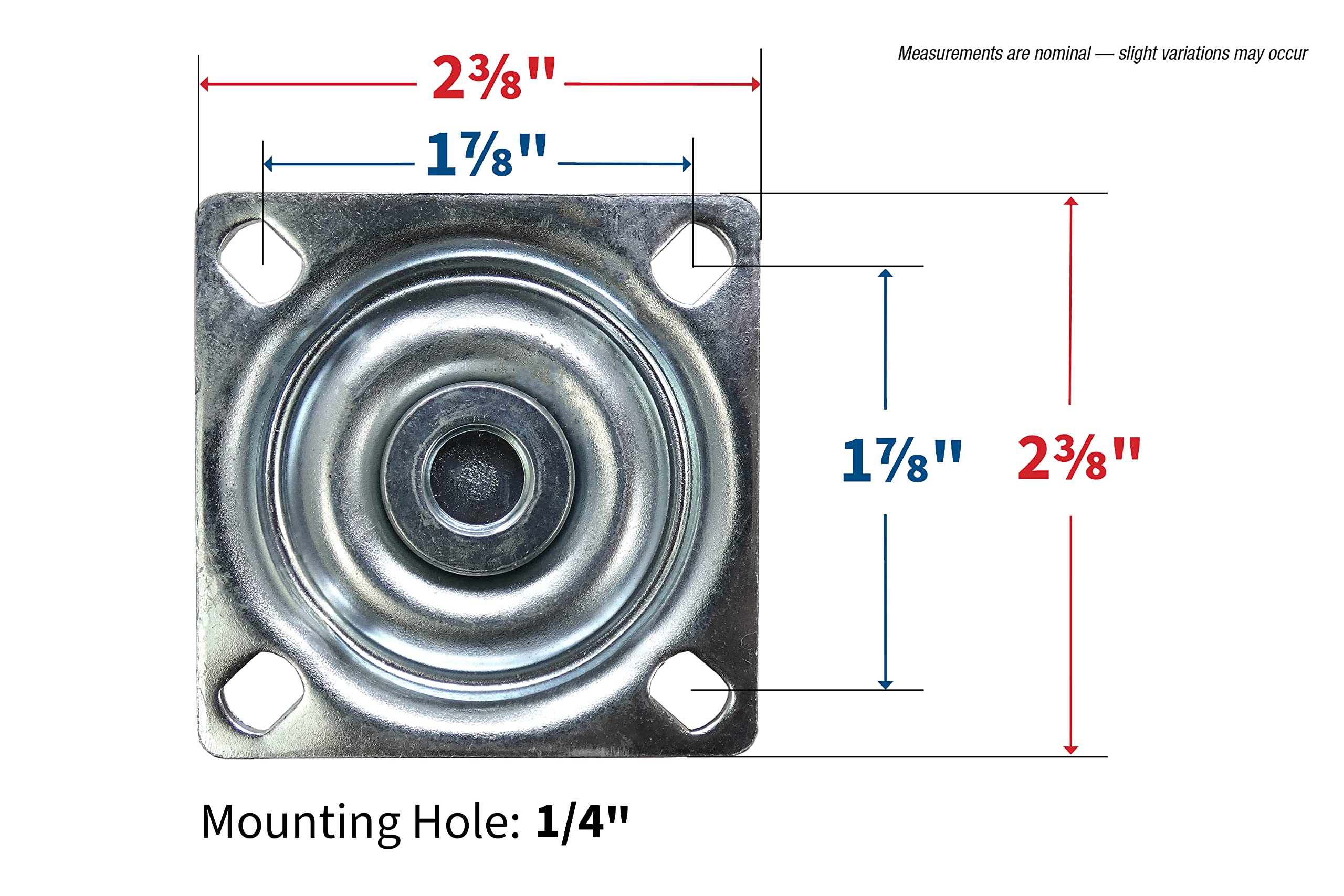 Headbourne 8295E Designer Casters 3 inch Machined Aluminum Mag Designer Caster, 4 Pack  - Acceptable