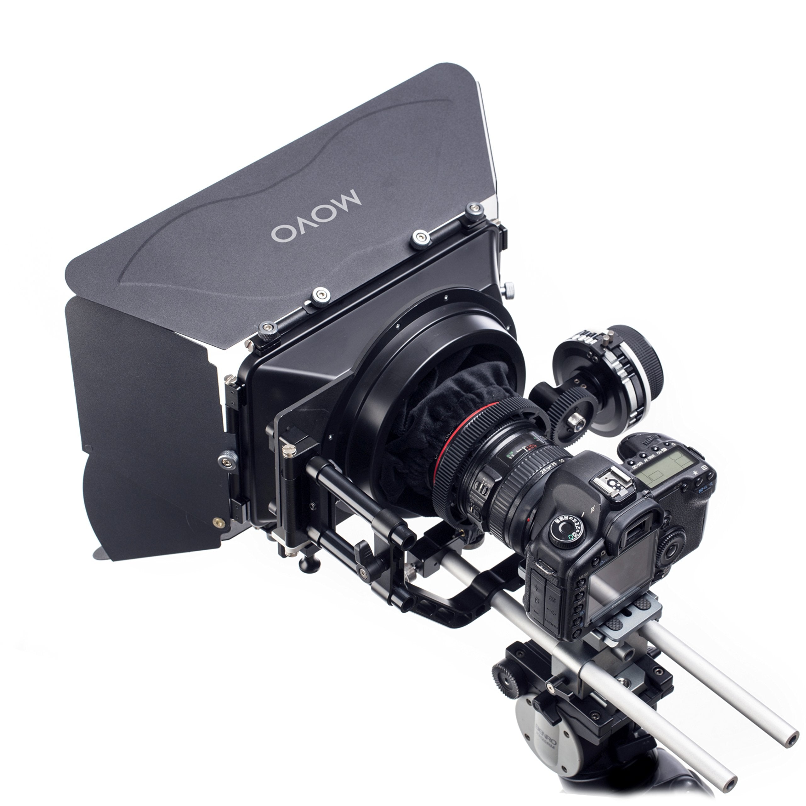 Movo/Sevenoak Professional Matte Box with Swing-Away Arm, French Flags, Side Wings and Universal Anti-Reflection Donut (for 15mm Rod System)  - Like New