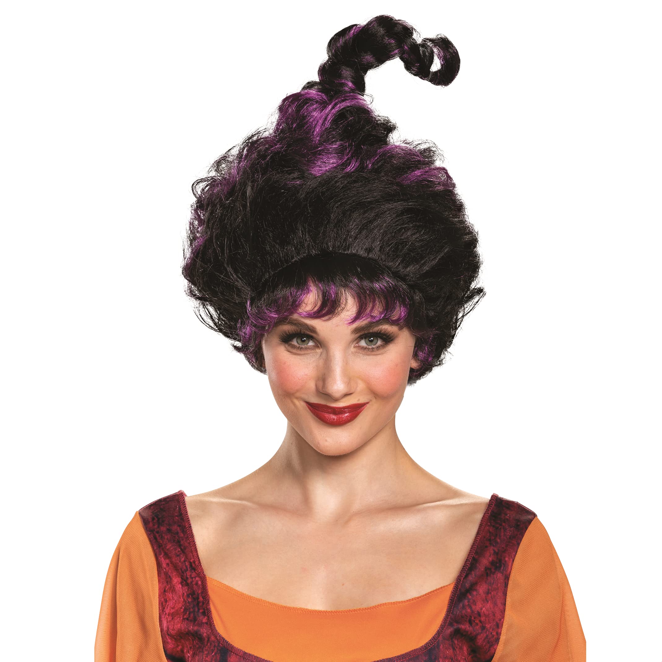 Disney Hocus Pocus Mary Deluxe Wig Costume Accessory, Black, Adult Size