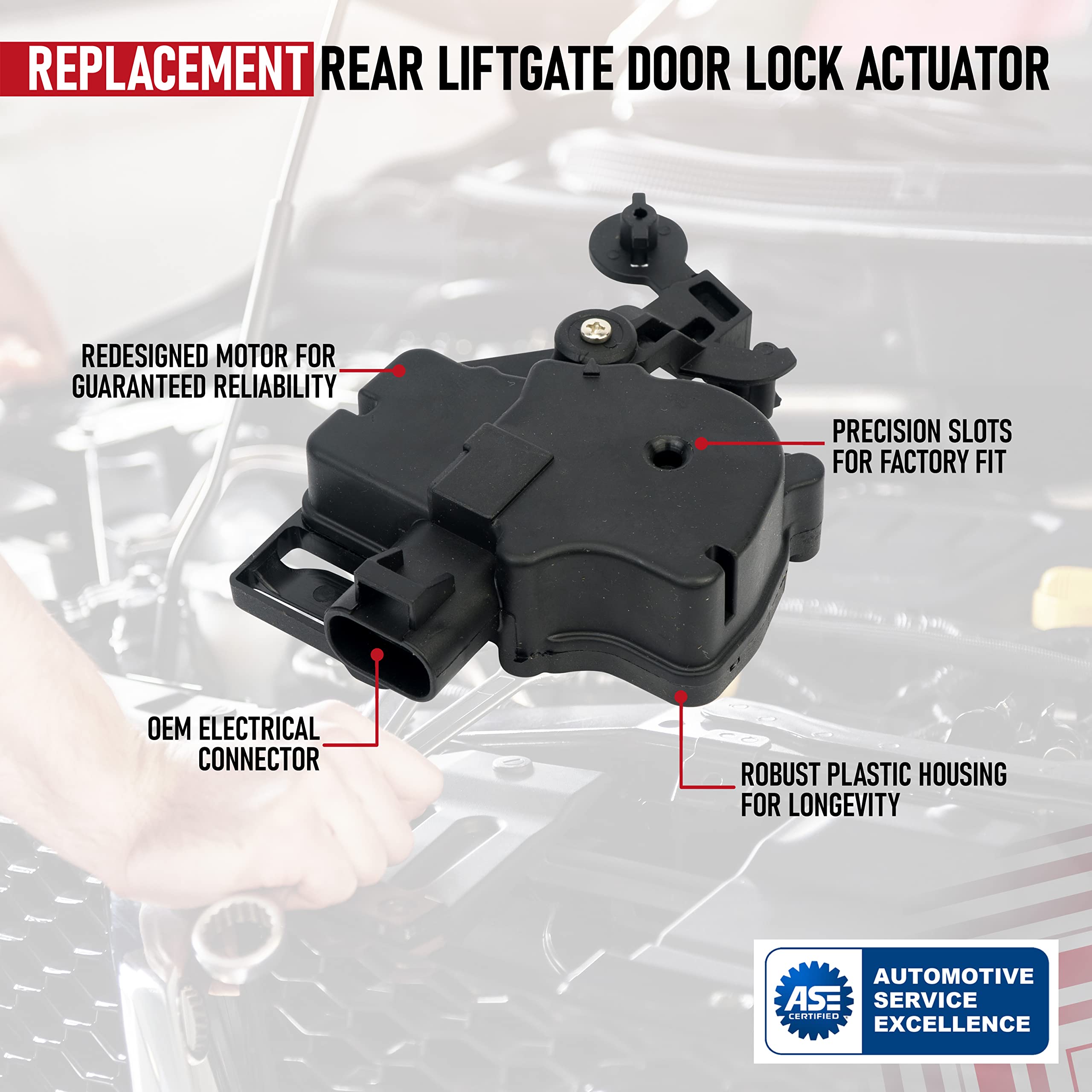 AA Ignition Rear Liftgate Door Lock Actuator - Replaces 15250765, 15808595, 746015, 25001736 - Compatible with Chevy, GMC, Cadillac Vehicles - Tahoe, Suburban, Yukon, Denali, Escalade, ESV, EXT  - Very Good
