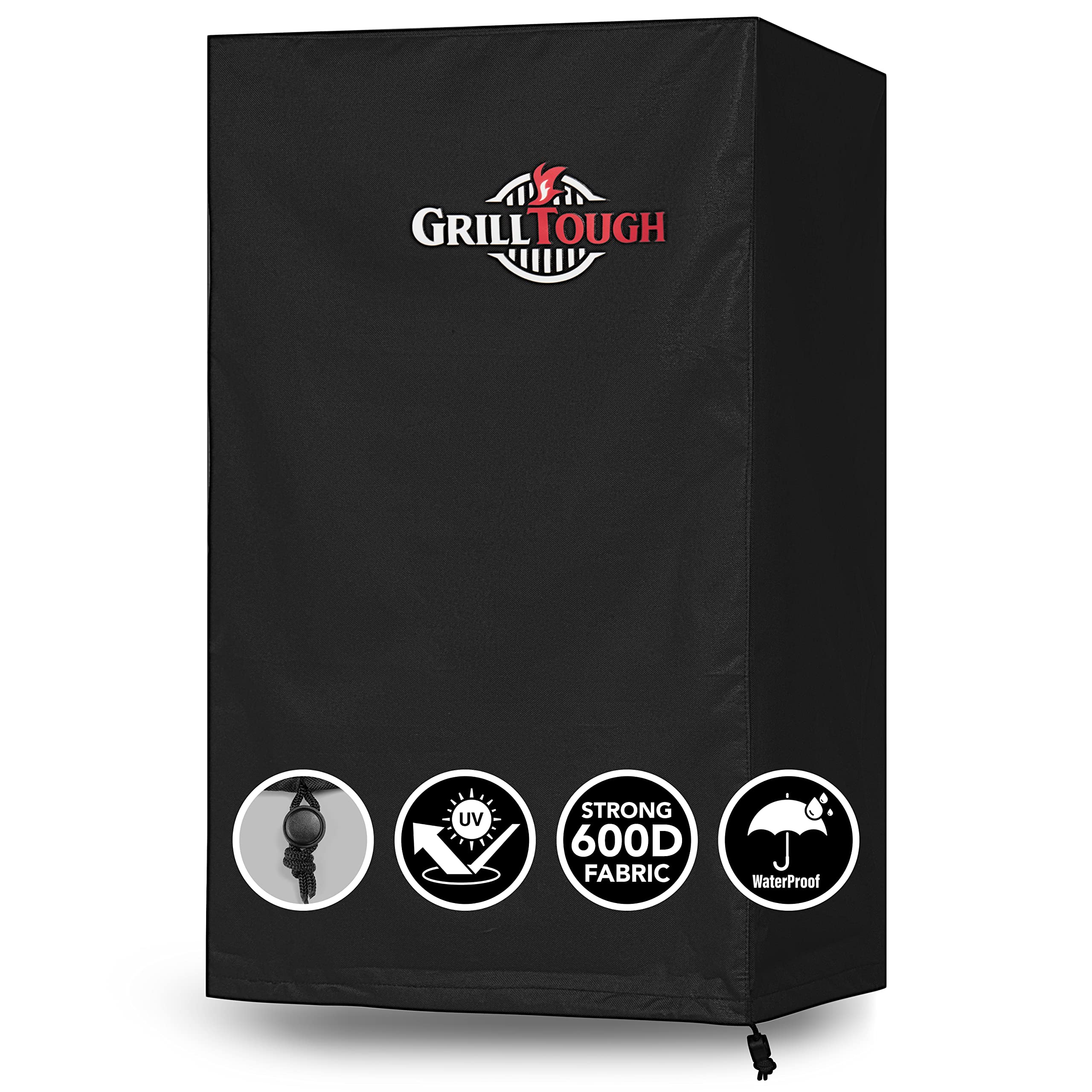 GrillTough Heavy Duty BBQ Grill Cover for Outdoor Grill – Waterproof, Weather Resistant, UV & Fade Resistant with Adjustable Straps – Gas Grill Cover for Weber, Genesis, Charbroil, etc.  - Very Good