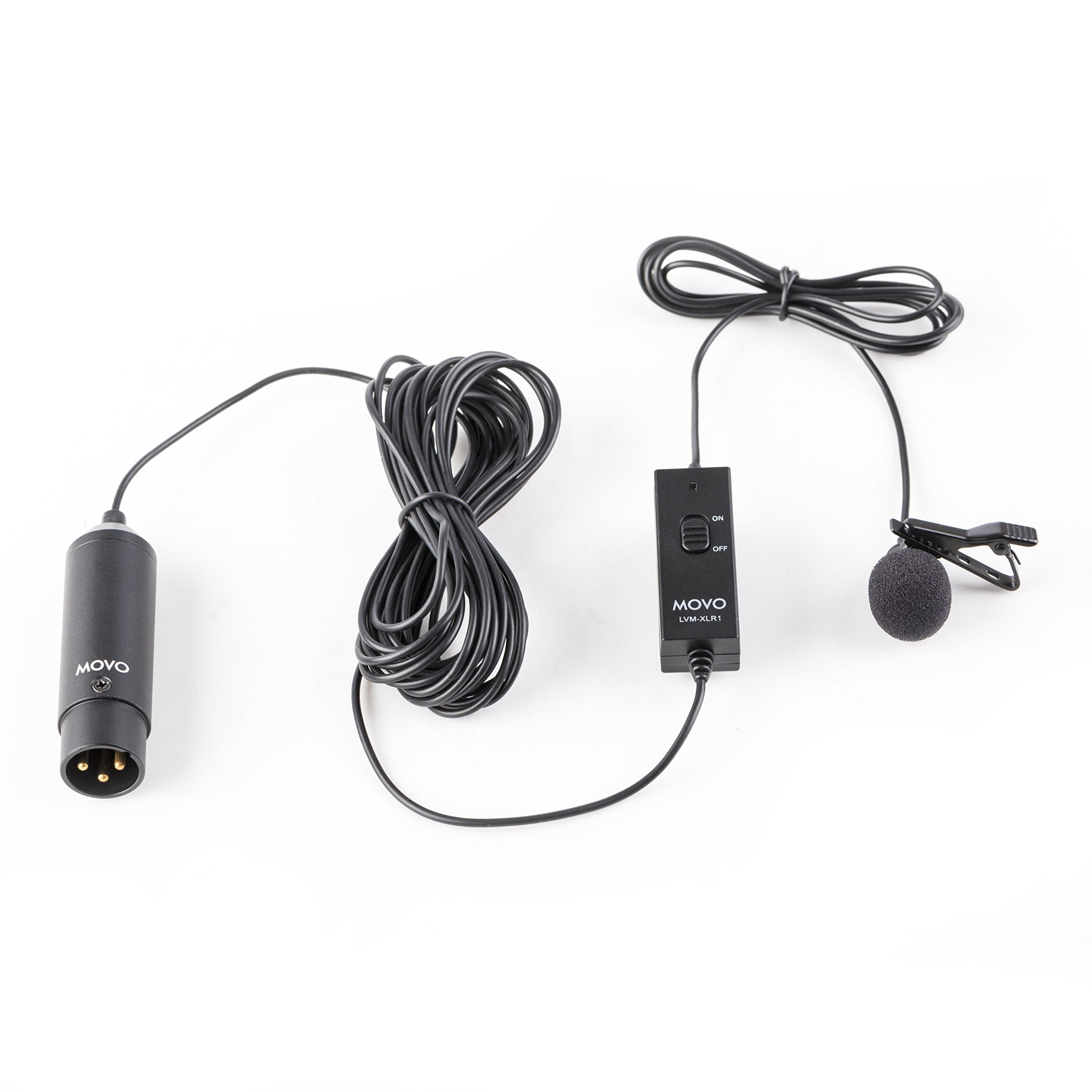 Movo LVM-XLR1 Self-Powered XLR Omnidirectional Lavalier Microphone for Mixers, Recorders, Camcorders and More  - Like New