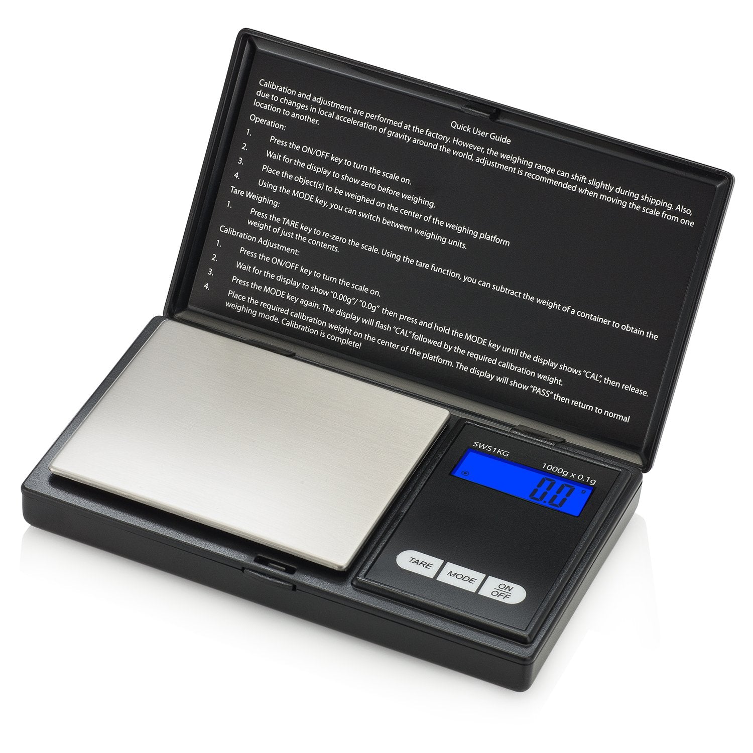 Smart Weigh Digital Pocket Gram Scale, Small Letter Gram Scale, Jewelry Scale, Food Scale, Medicine Scale, Kitchen Scale Black, Battery Included  - Very Good