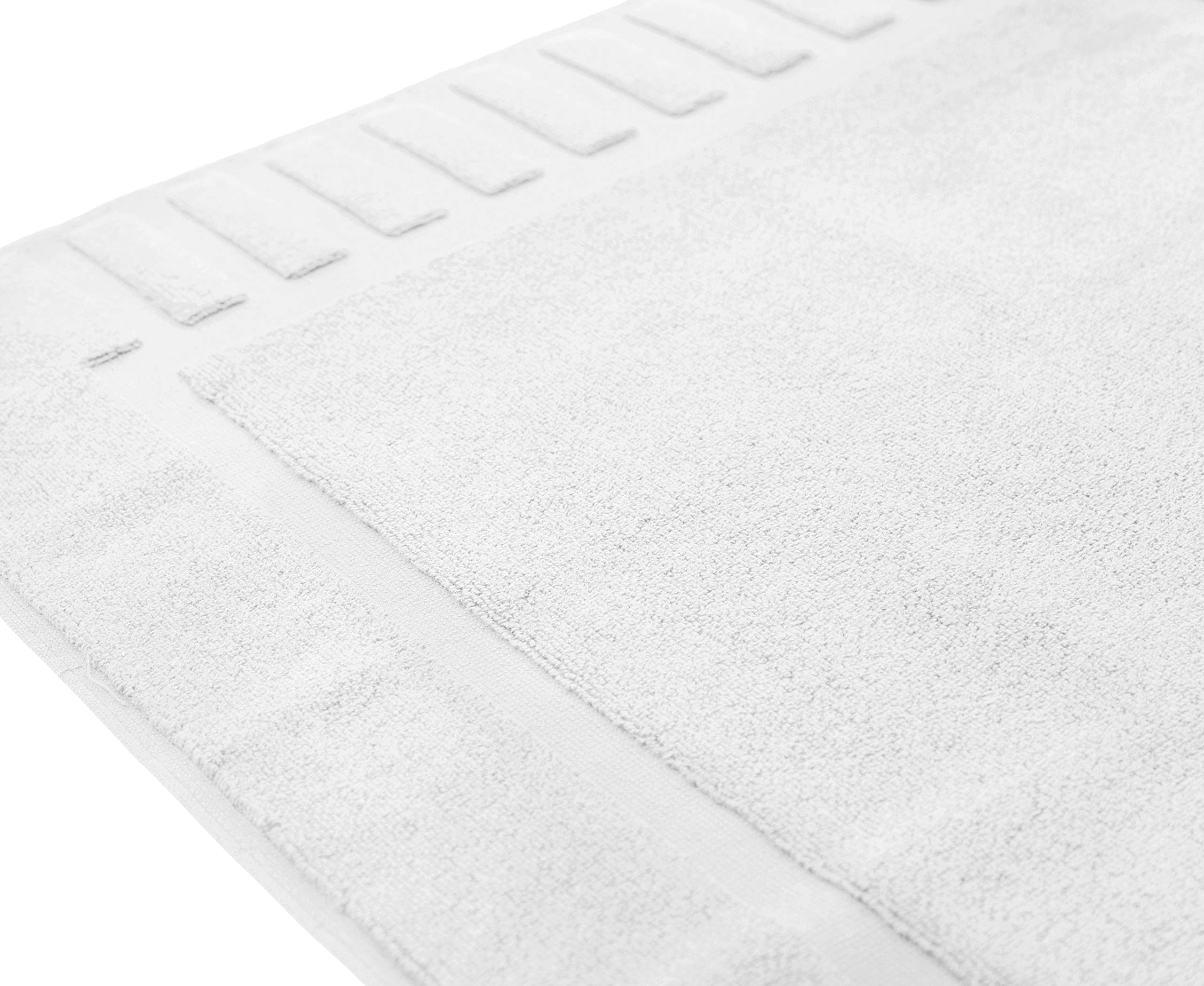 White Classic Luxury Bath Mat Floor Towel Set - Absorbent Cotton Hotel Spa Shower/Bathtub Mats [Not a Bathroom Rug] 22"x34" | 2 Pack | White  - Very Good