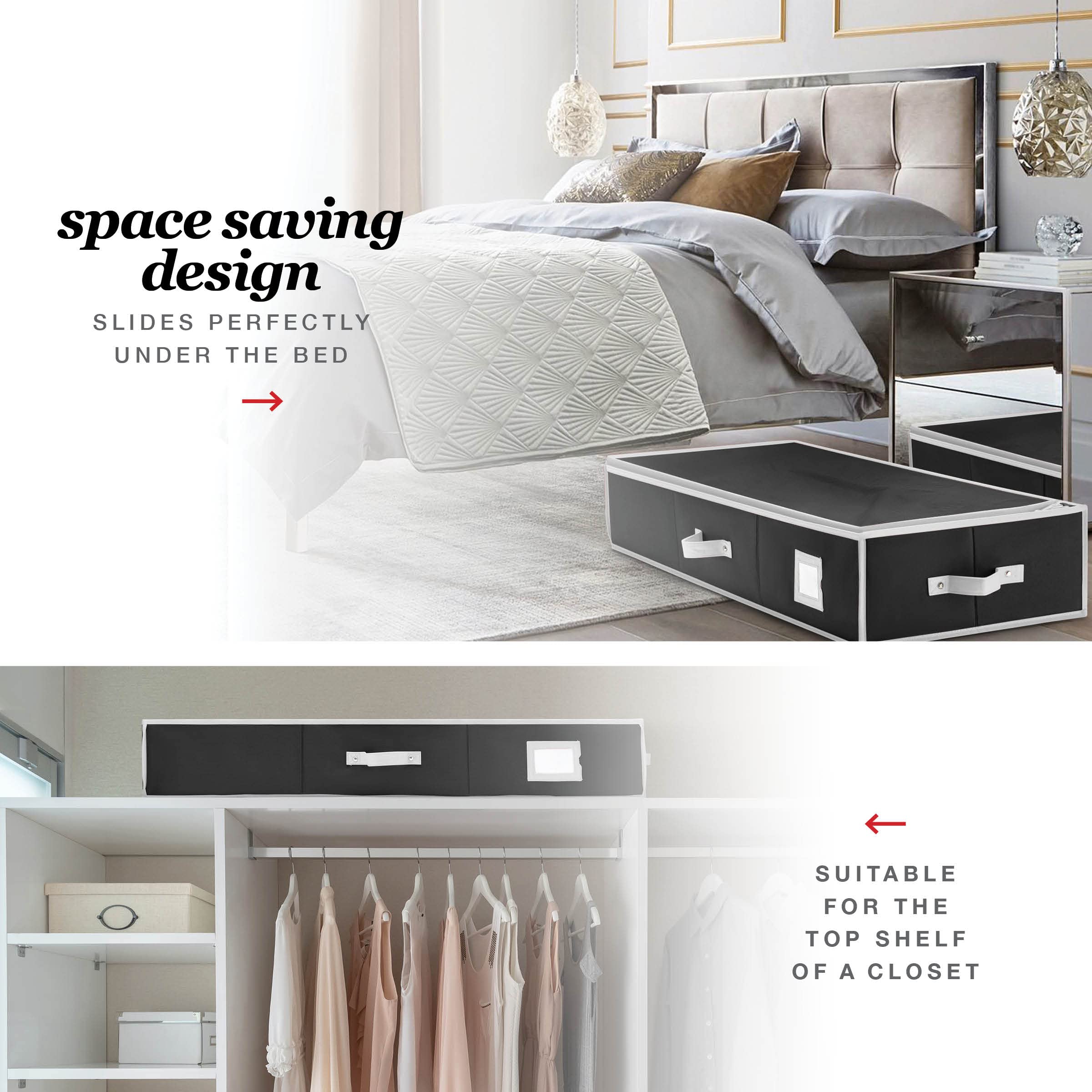 HOMIOR Wrapping Paper Organizer Storage for Christmas Gifts Wrapping Paper (6 Colors) Underbed Storage Container with Interior Pockets, Fits 24 Rolls  - Like New