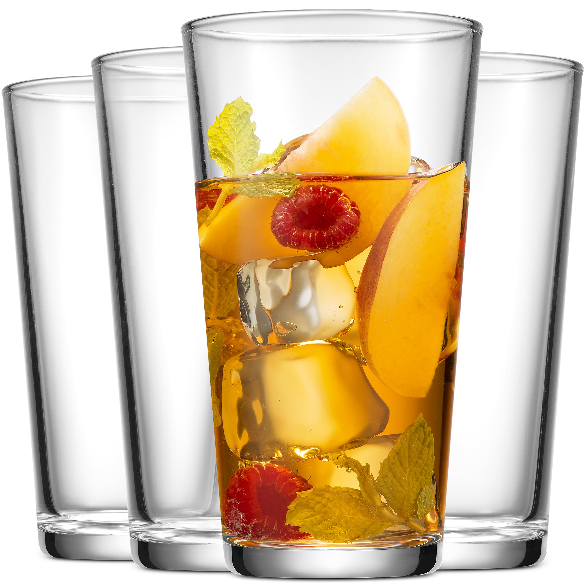 Glaver's Drinking Glasses Coolers Glassware Uses for Bar Glasses, Water, Beer, Juice, Iced Tea, Cocktails, Dishwasher Safe.  - Like New