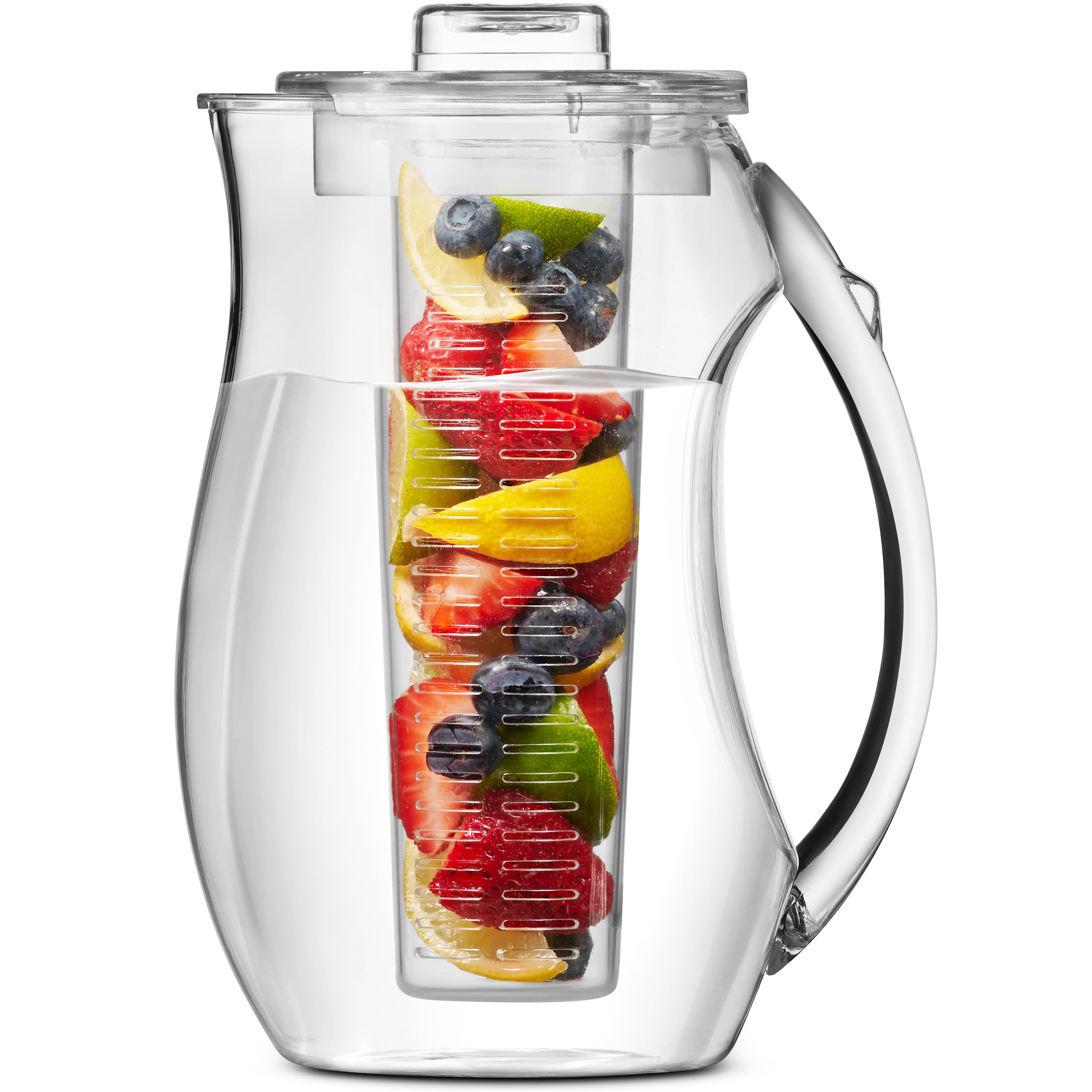 Water Infuser Pitcher � Fruit Infuser Water Pitcher By Home Essentials � Shatterproof Acrylic Pitcher � Elegant Durable Design � Ideal for Iced Tea, Fruit Infused Water and Juice (93 oz)  - Like New