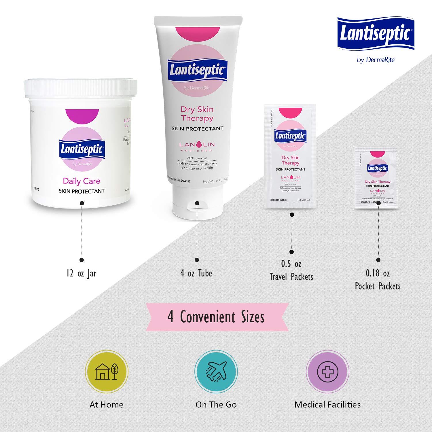 Lantiseptic Daily Dry Skin Protectant Cream - Moisturizes and Protects Cracked, Damaged and Irritated Skin - 30% Lanolin Moisture Barrier Ointment