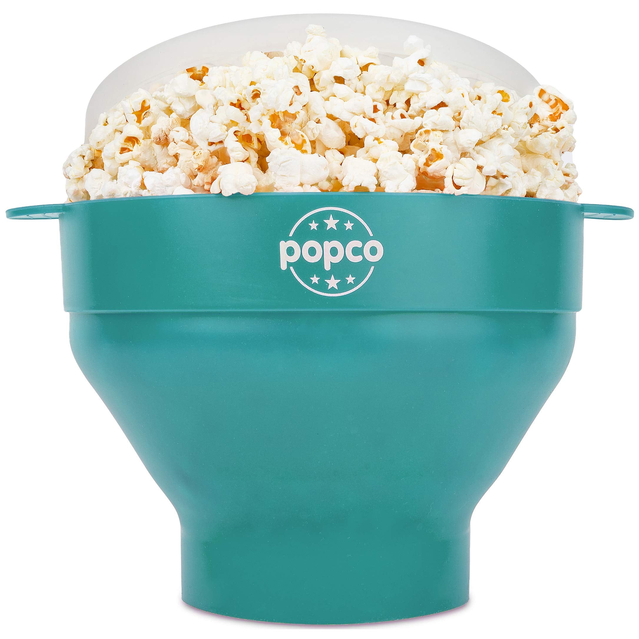 The Original Popco Silicone Microwave Popcorn Popper with Handles, Silicone Popcorn Maker, Collapsible Bowl Bpa Free and Dishwasher Safe  - Like New