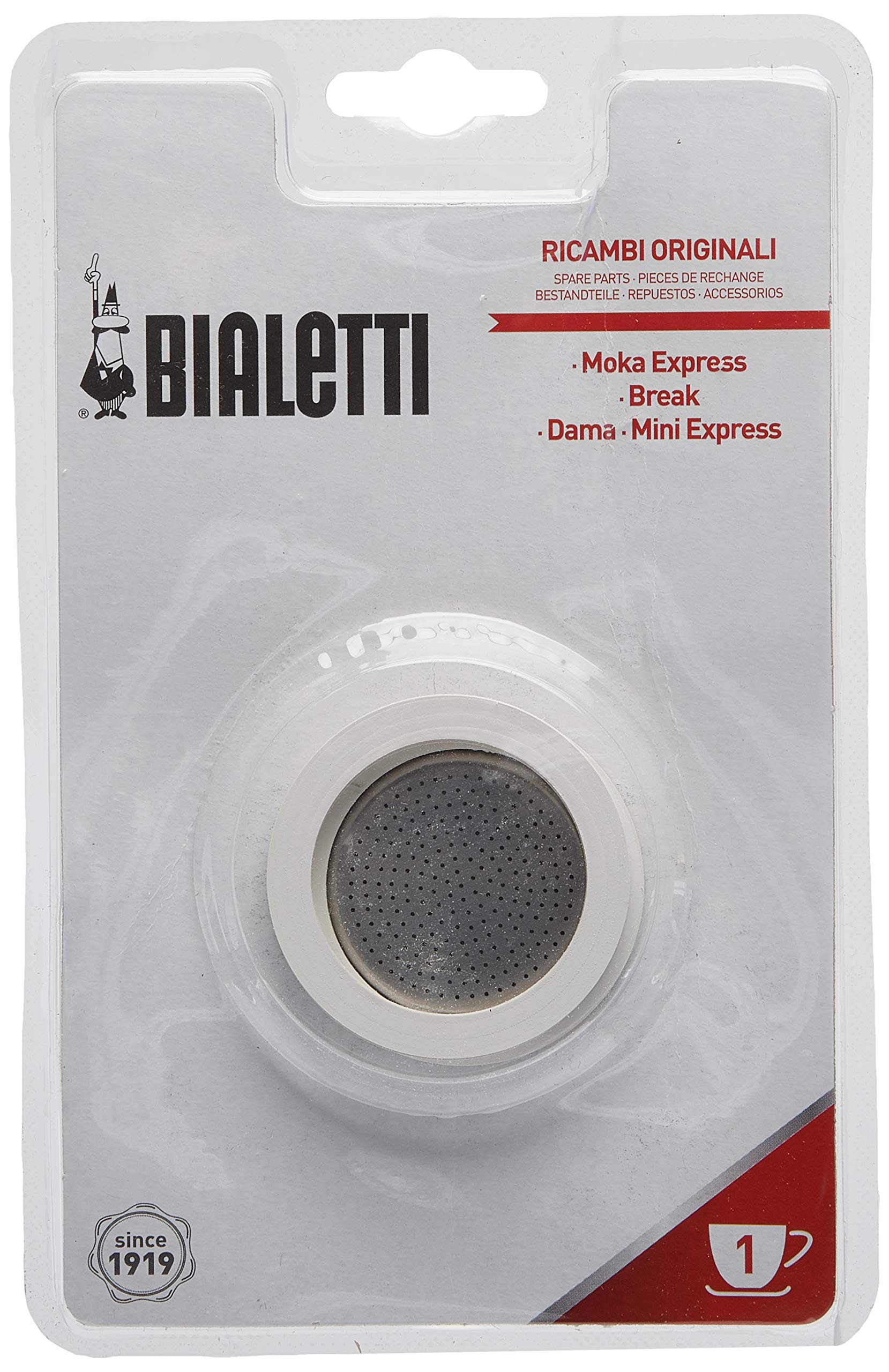 Bialetti 06963 Moka 1-Cup Gasket/Filter Replacement Parts  - Very Good